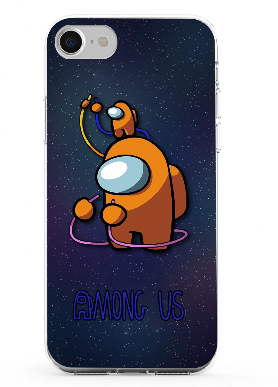 Чехол силиконовый Apple Iphone 7 Амонг Ас Оранжевый (Among Us Orange) (17361-2413) MobiPrint (219566170)