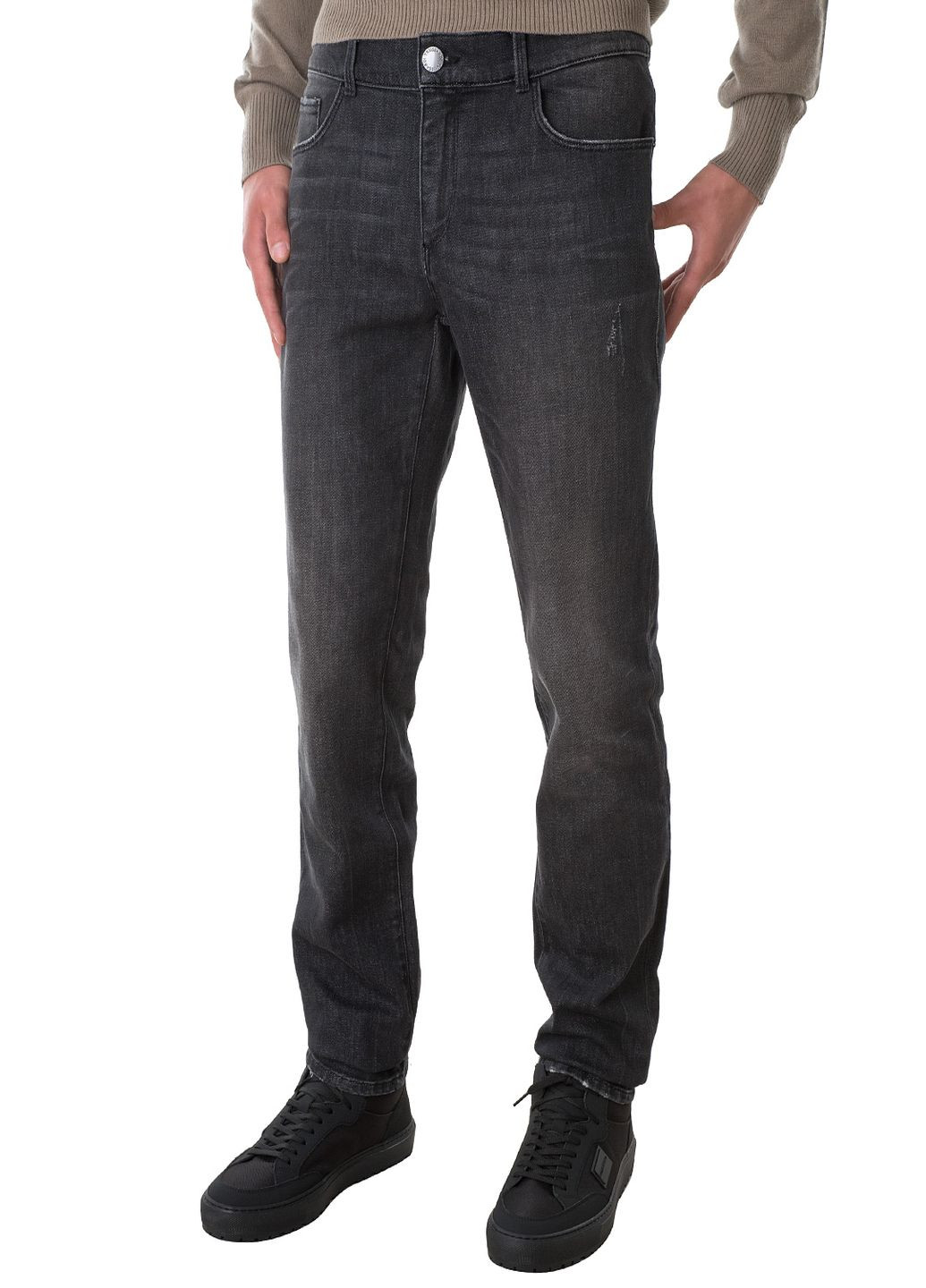 Серые демисезонные джинсы Trussardi Jeans
