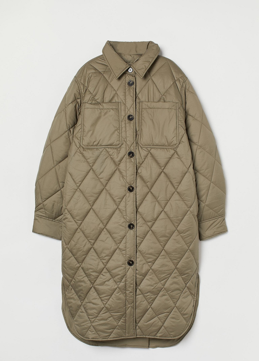 Оливкова (хакі) зимня куртка H&M