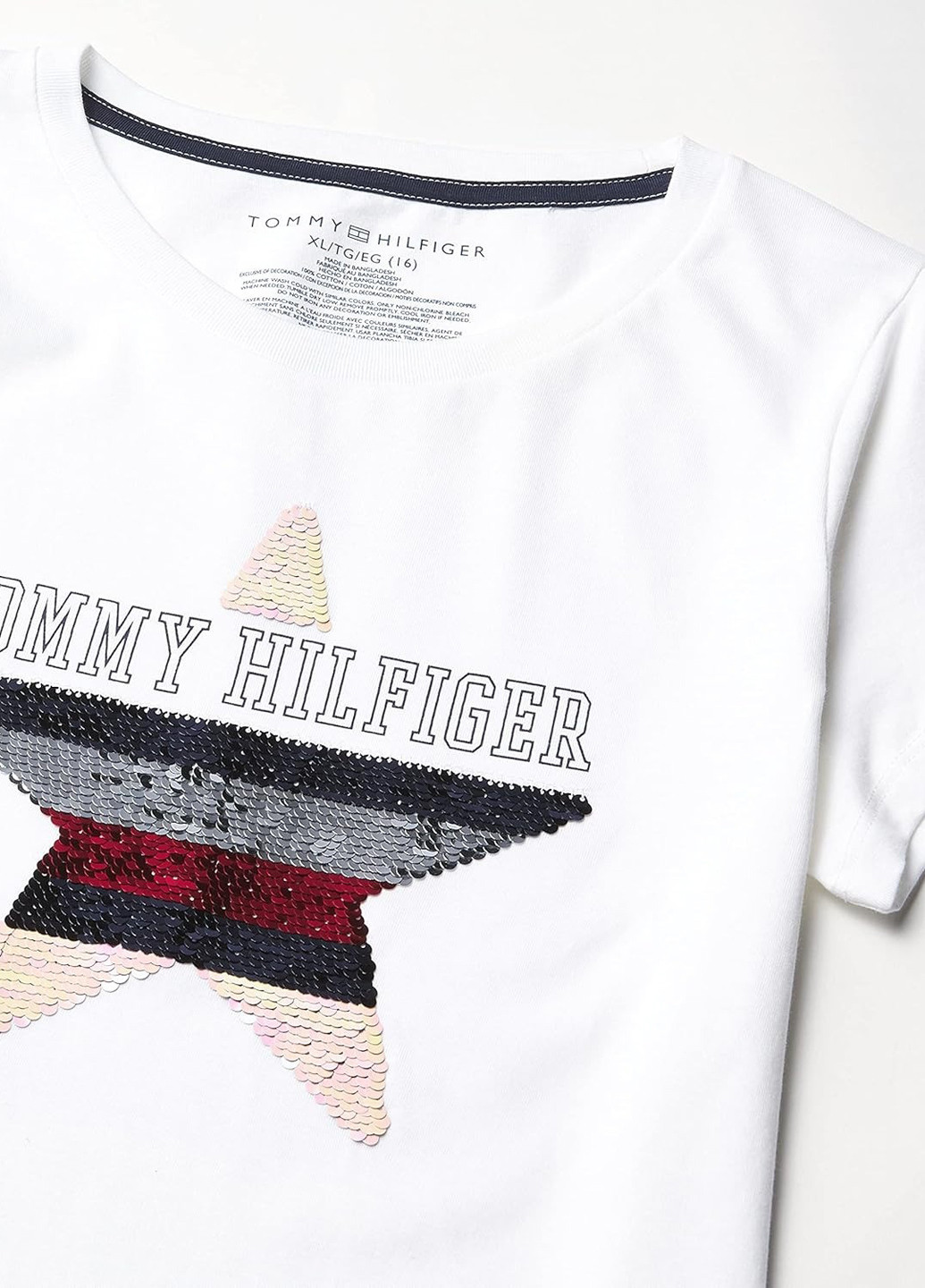 Белая летняя футболка Tommy Hilfiger