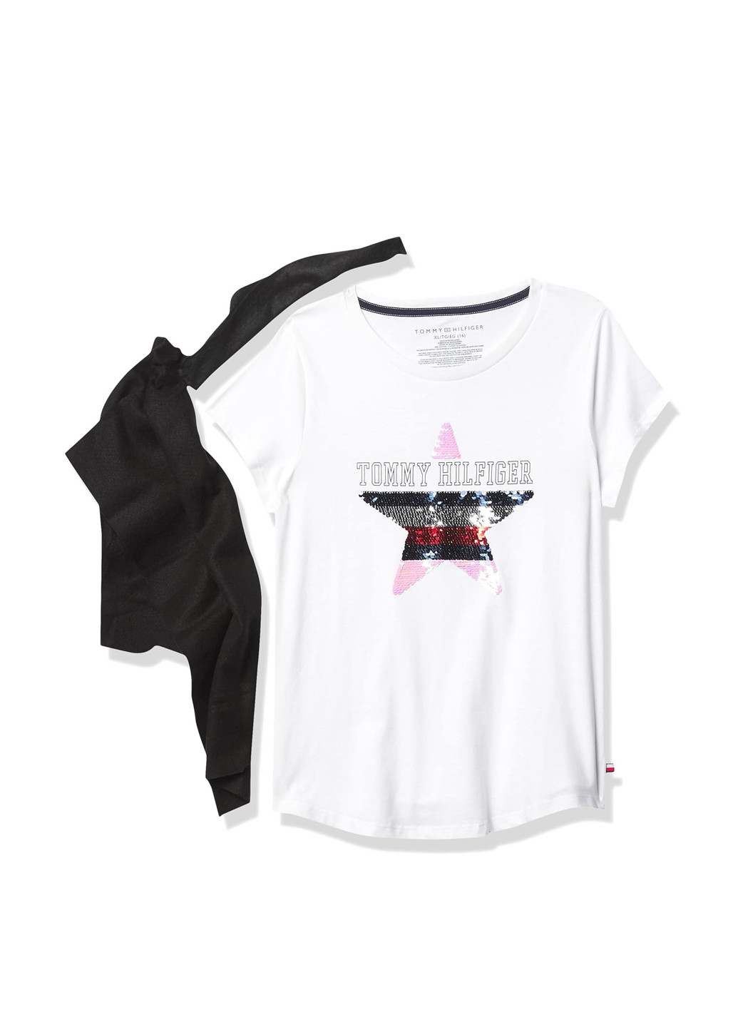 Белая летняя футболка Tommy Hilfiger