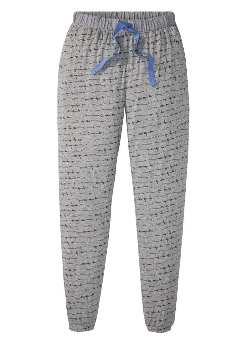 Серая всесезон пижама (лонгслив, брюки) лонгслив + брюки Esmara