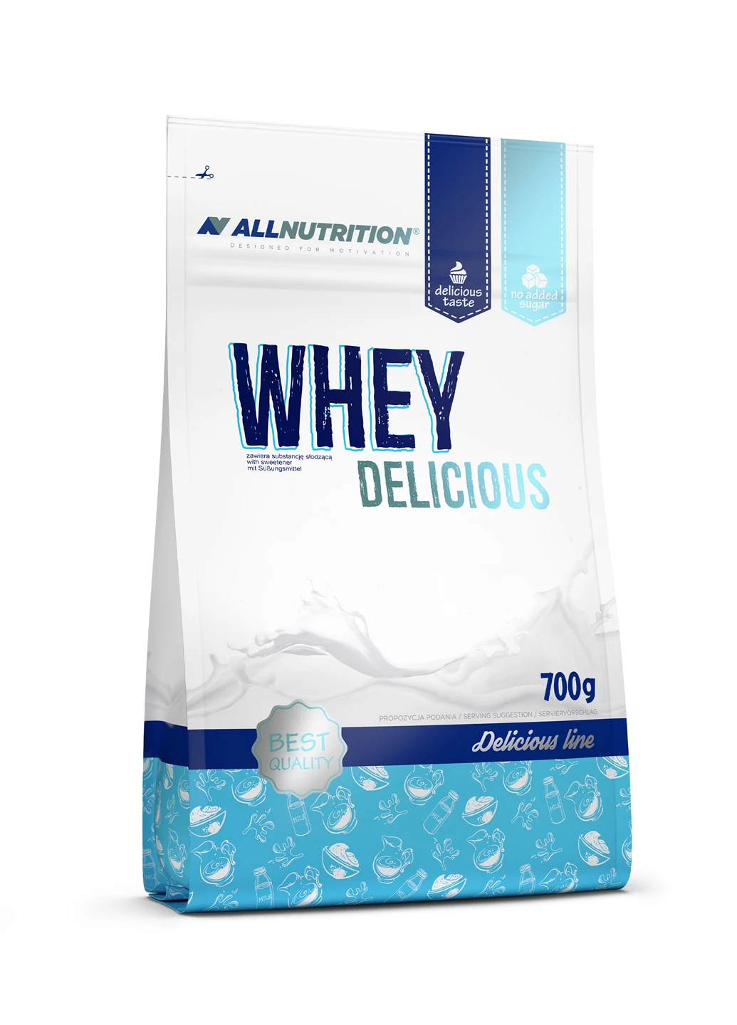 Сироватковий протеїн Whey Delicious - 700g Vanilla with Strawberry ] Allnutrition (240154241)