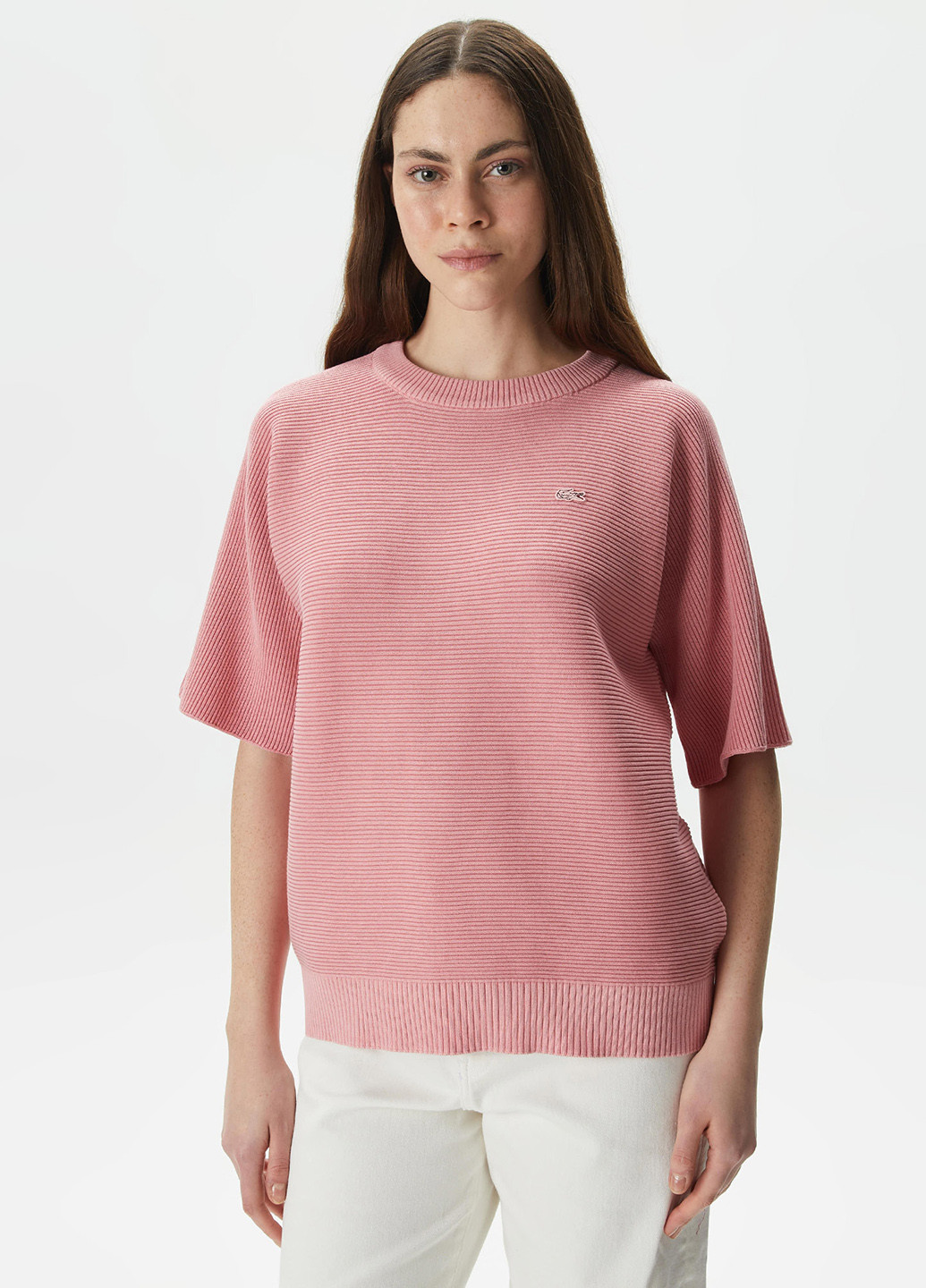 Розовый летний джемпер джемпер Lacoste