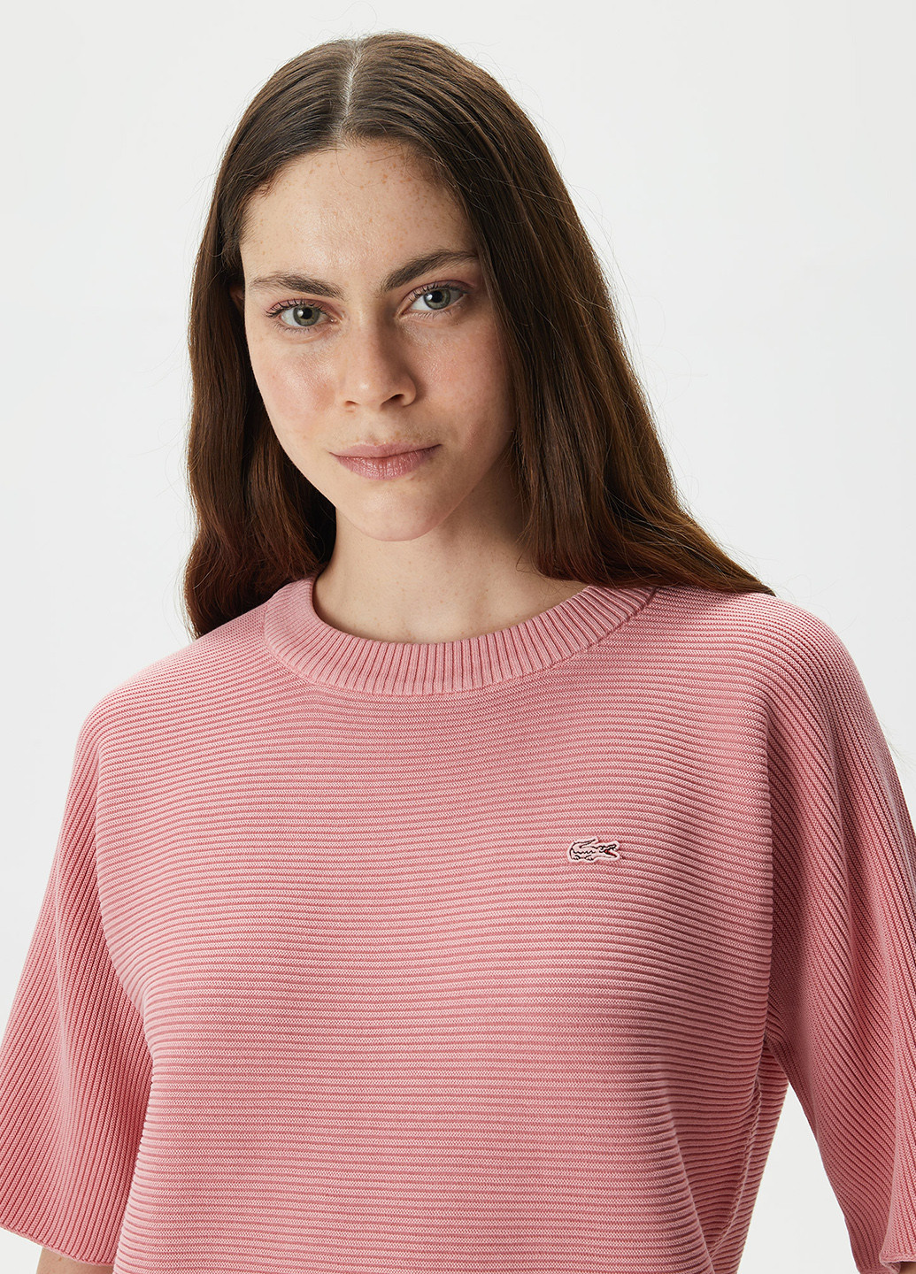 Розовый летний джемпер джемпер Lacoste