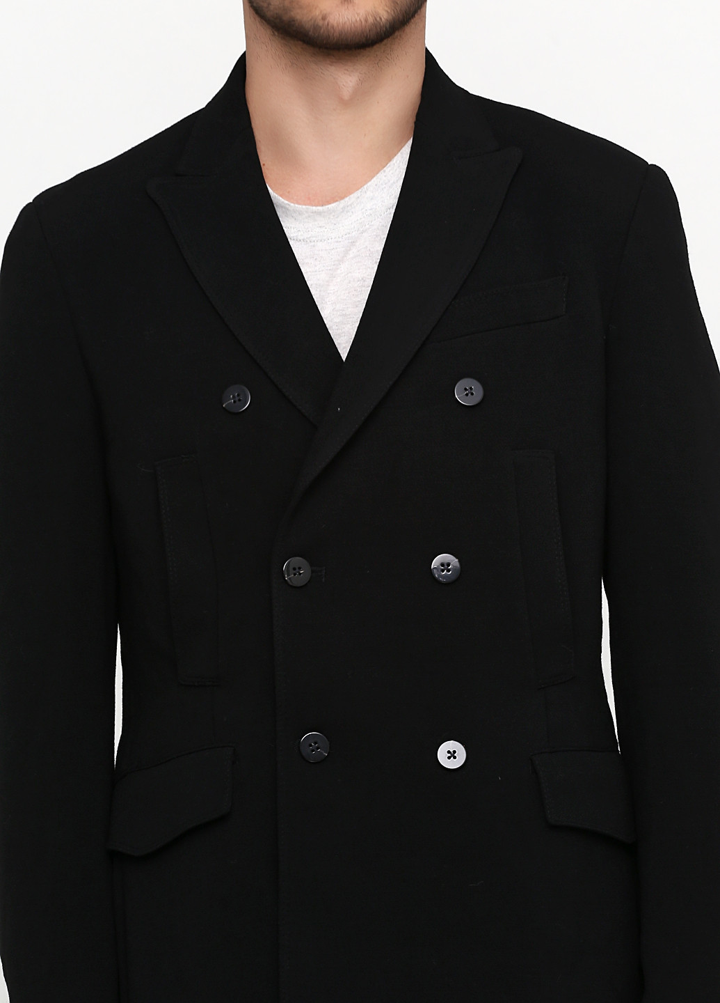 Черное демисезонное Пальто Marciano