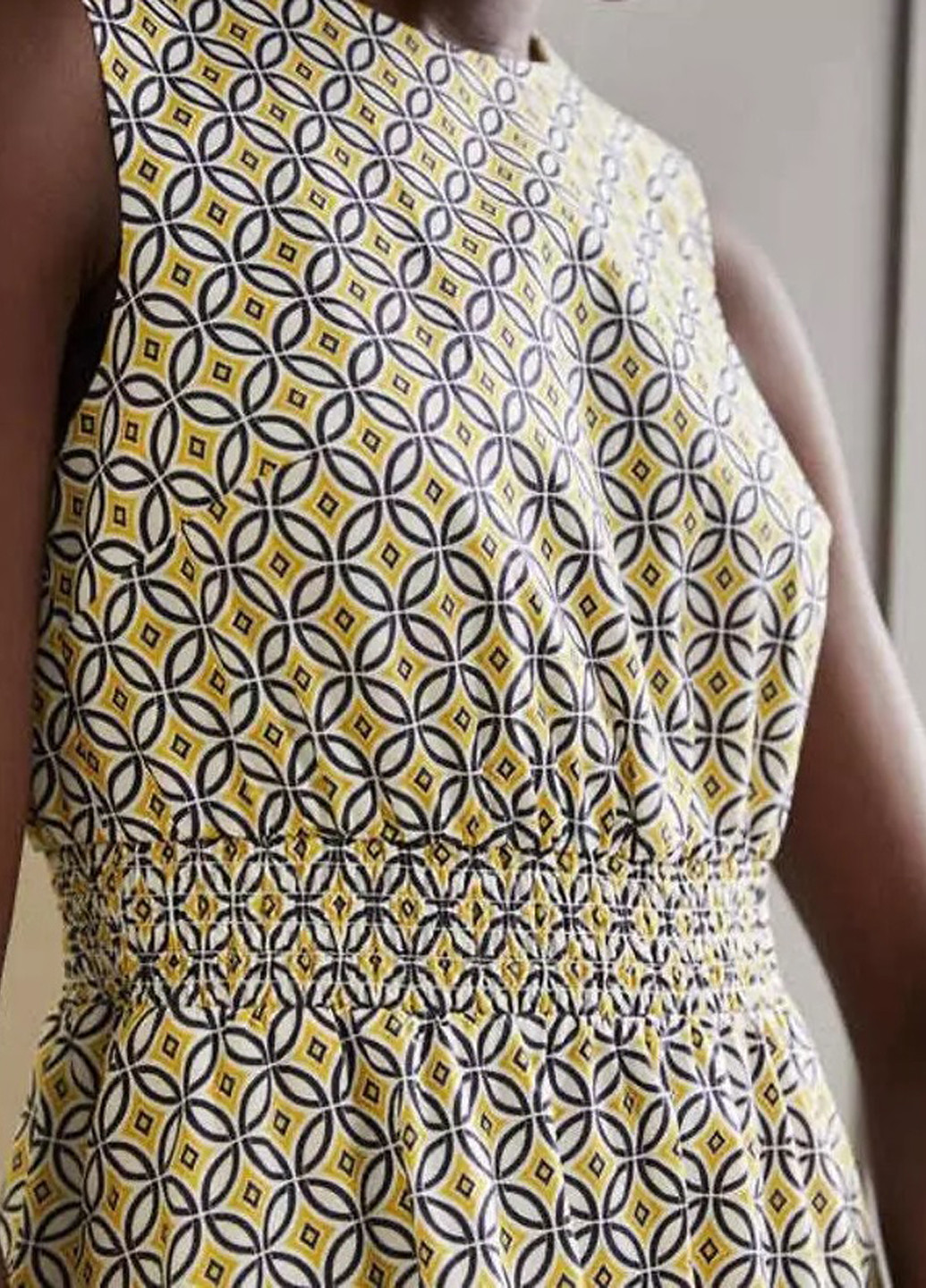 Комбинированное кэжуал платье Boden с геометрическим узором