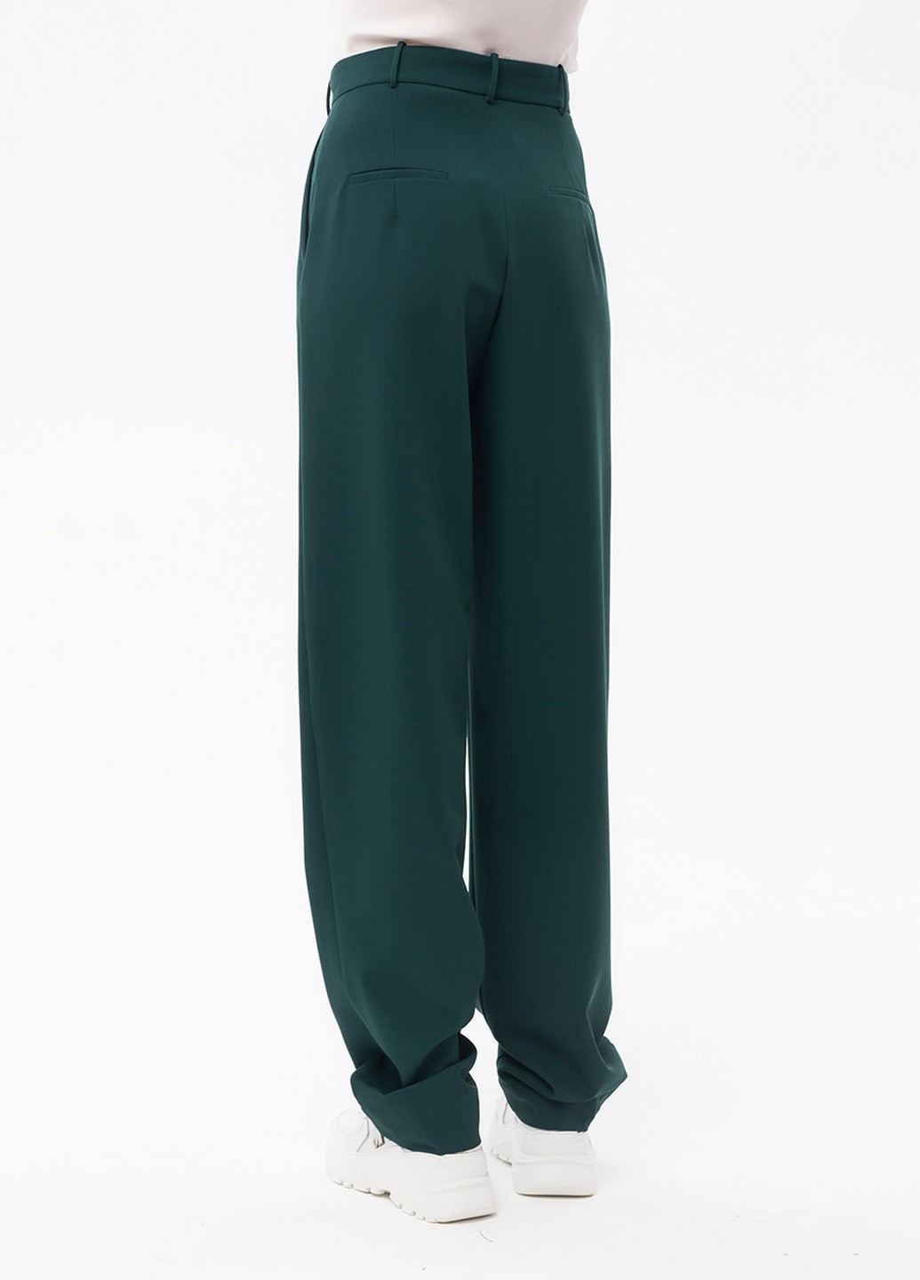 Темно-зеленые кэжуал демисезонные прямые брюки BGL