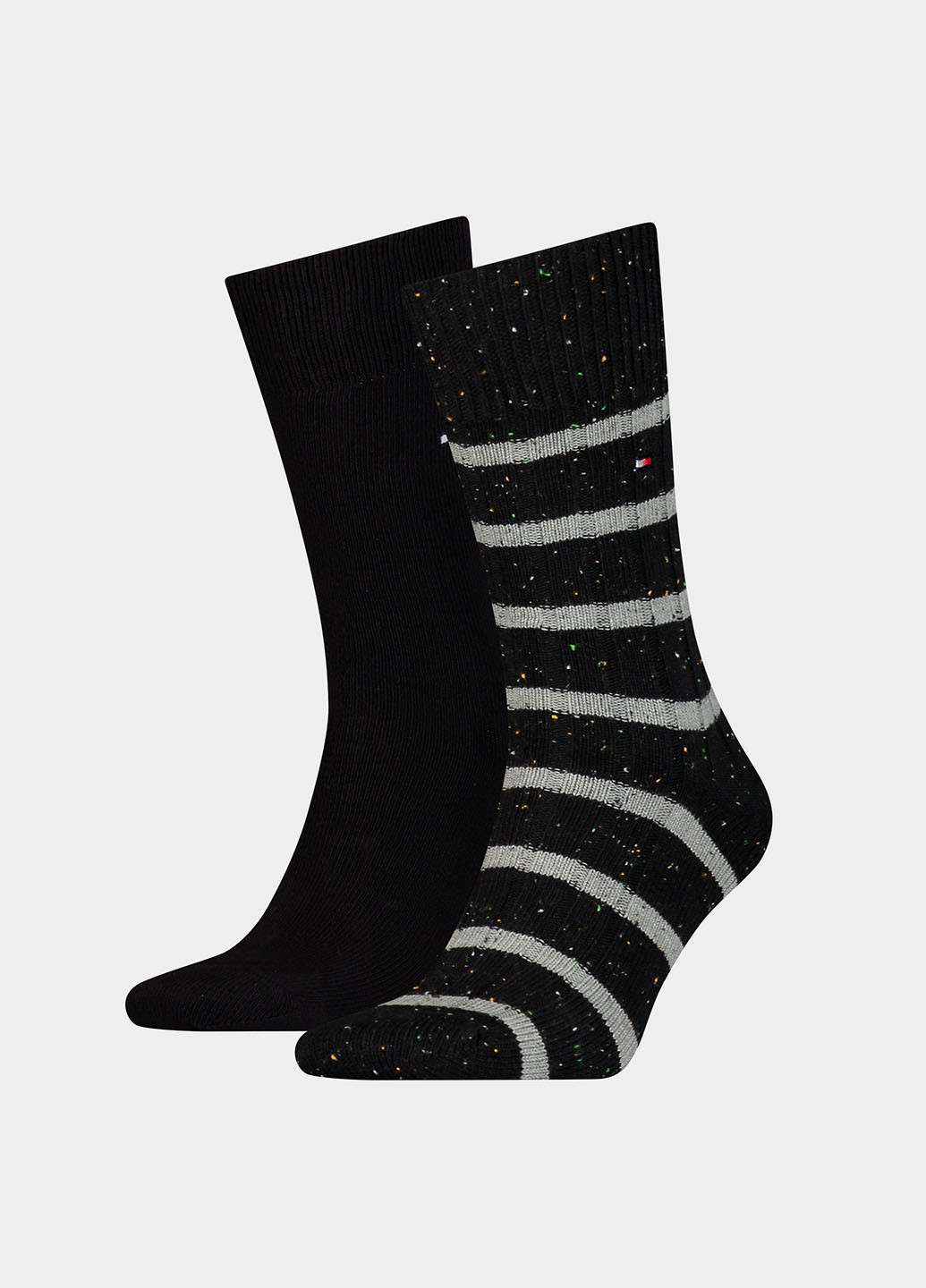 Чёрные носки (2 пары) Tommy Hilfiger полоска (329047440)