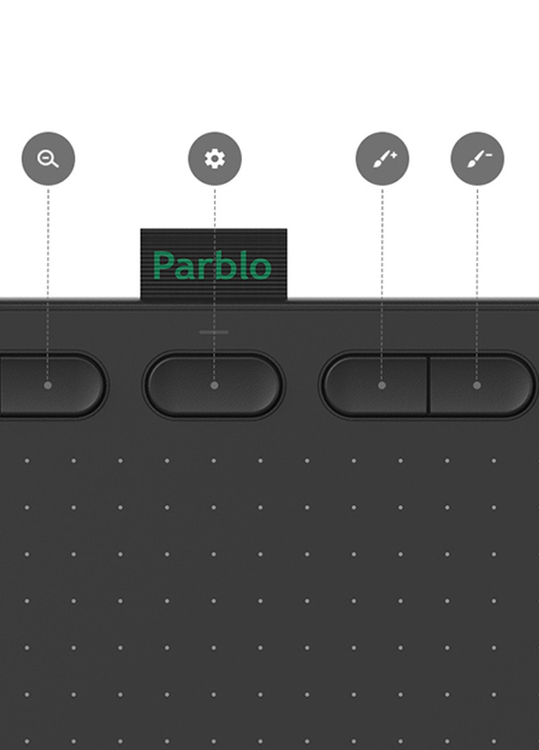 Графічний планшет, чорний Parblo ninos s (215215920)