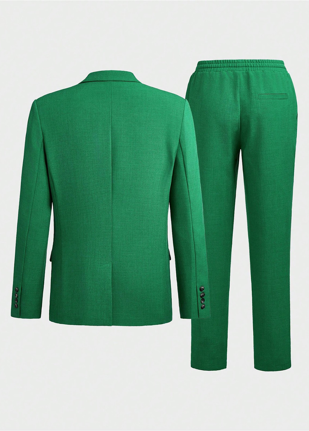 Зеленый демисезонный костюм (пиджак, брюки) брючный SHEIN