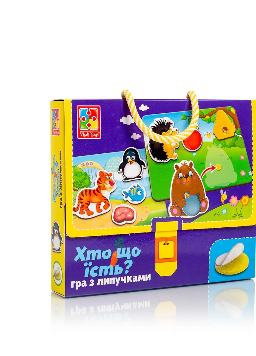 Игра с липучками "Кто что ест?" VT1302-27 (укр) Vladi toys (255391286)