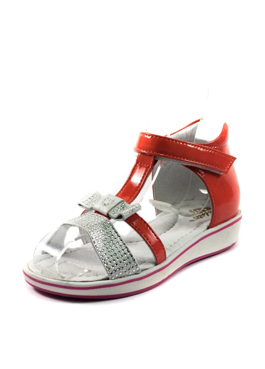 Коралловые кэжуал сандалии Foletti Kids на липучке