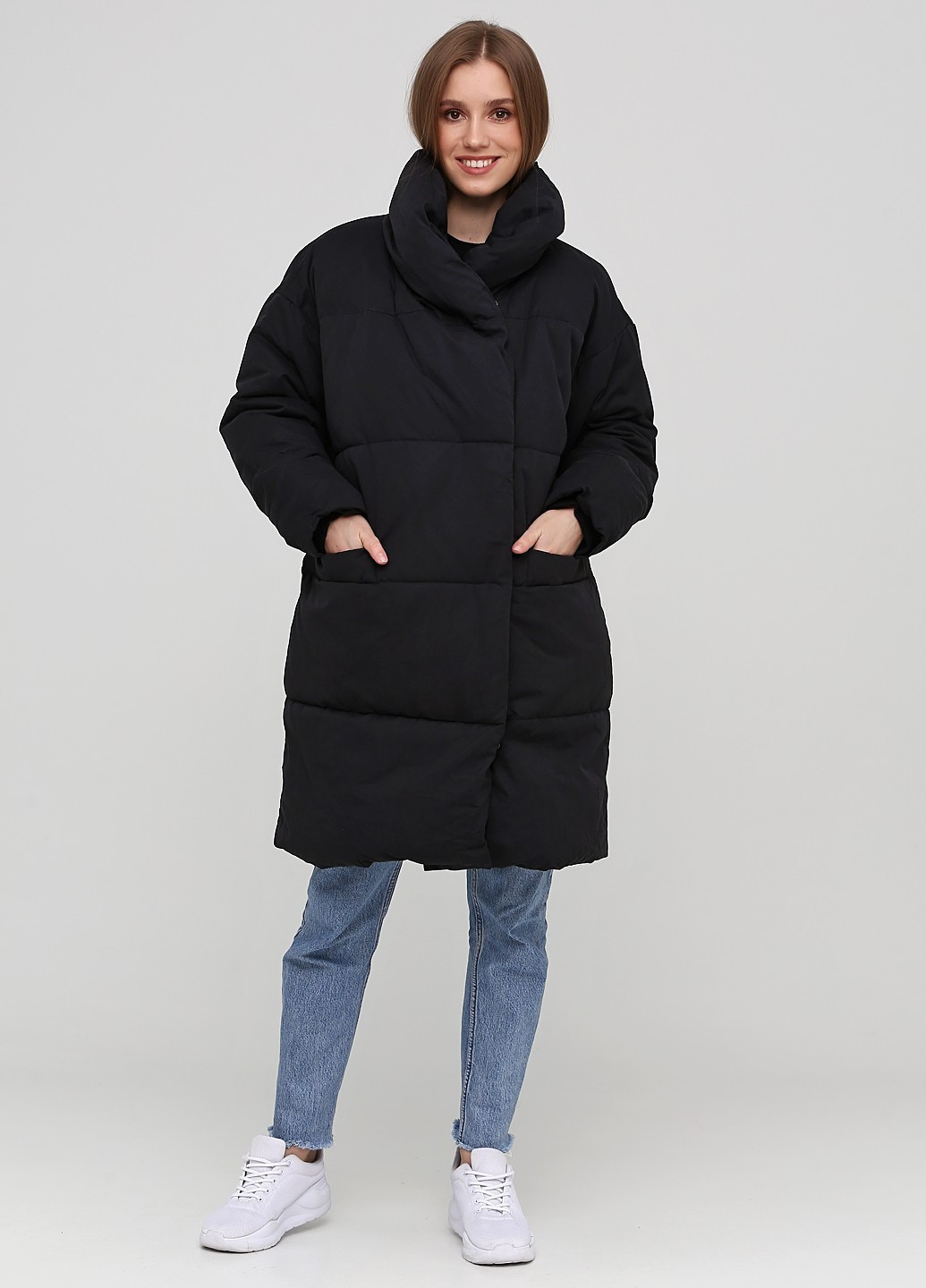 Черная демисезонная куртка куртка-одеяло Monki