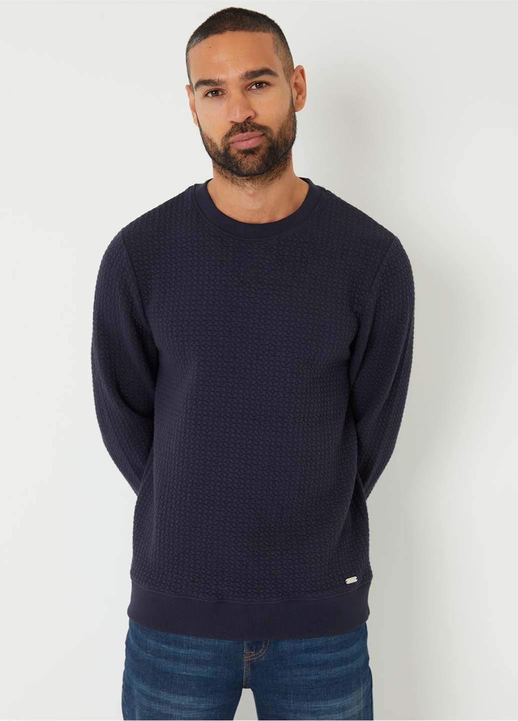 Темно-синій світшот Threadbare однотонний (360893359)