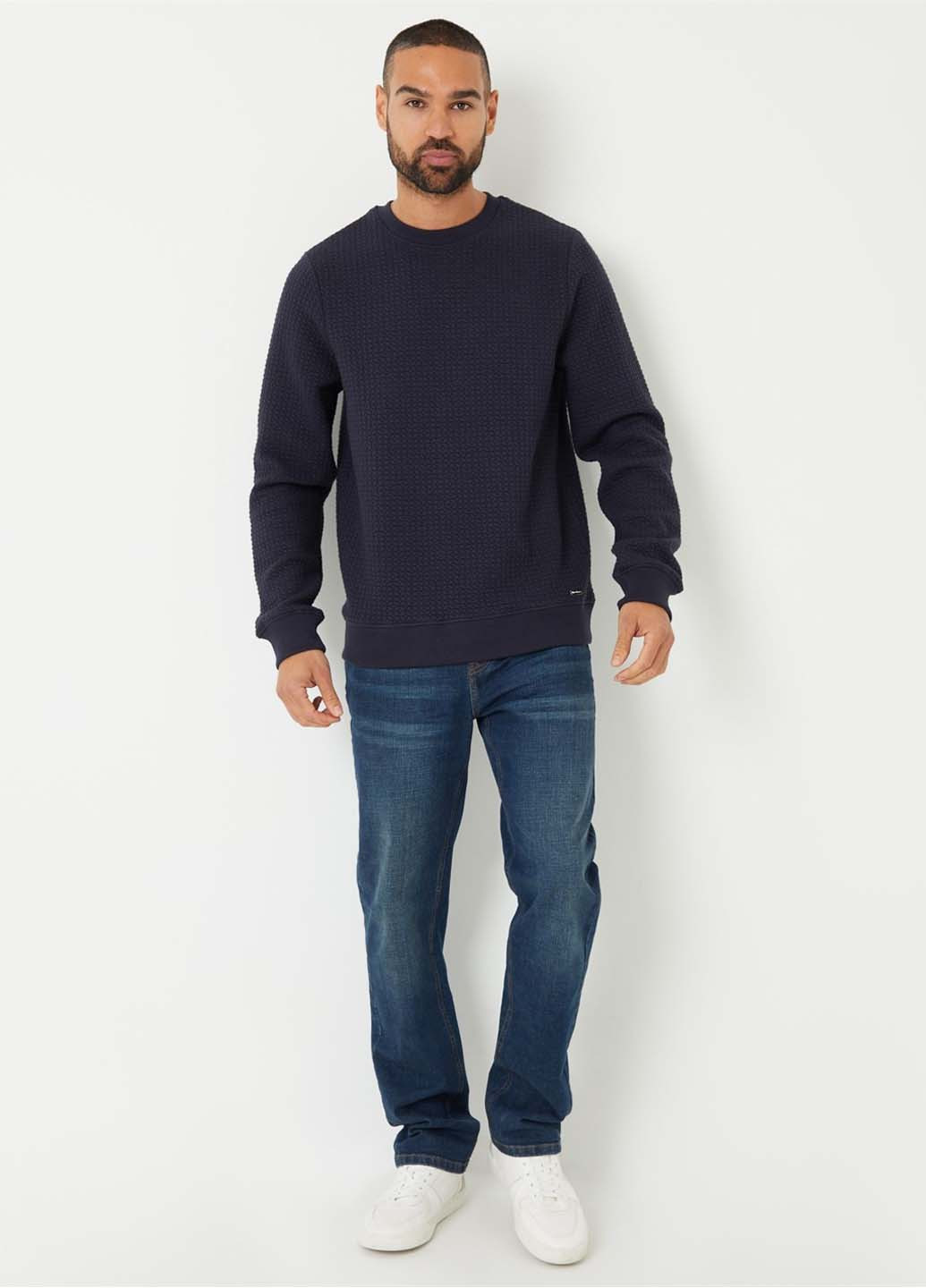 Темно-синій світшот Threadbare однотонний (360893359)