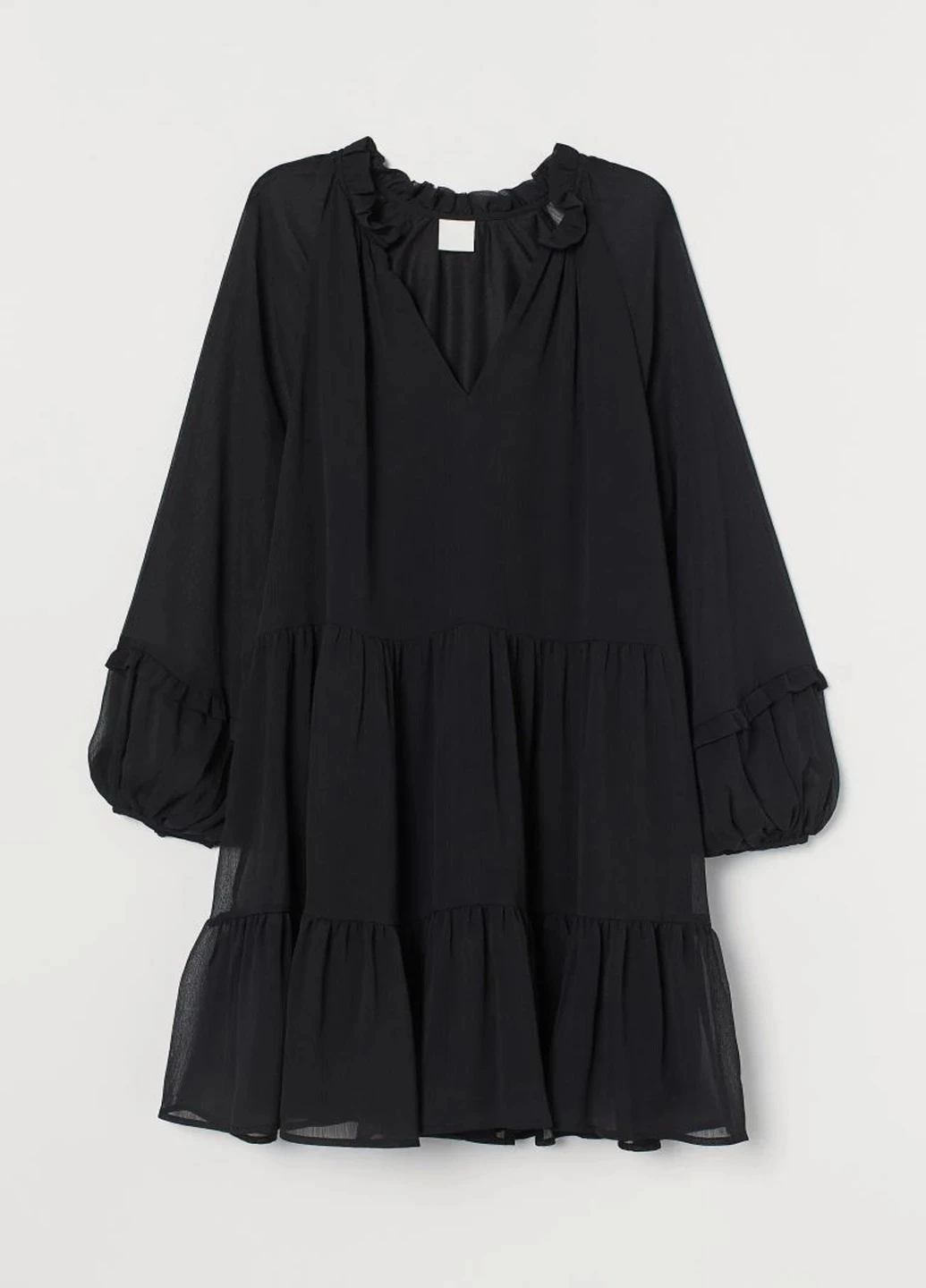 Черное кэжуал платье H&M однотонное