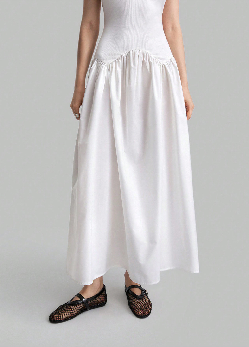 Білий кежуал сукня сукня-майка SHEIN однотонна