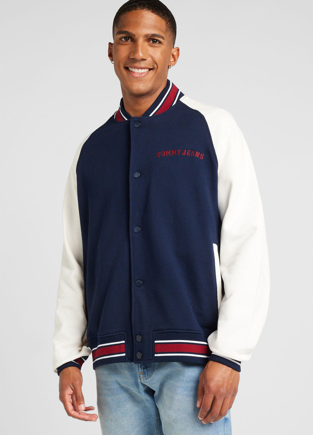 Бомбер Tommy Jeans бейсбольний на кнопках (315060163)