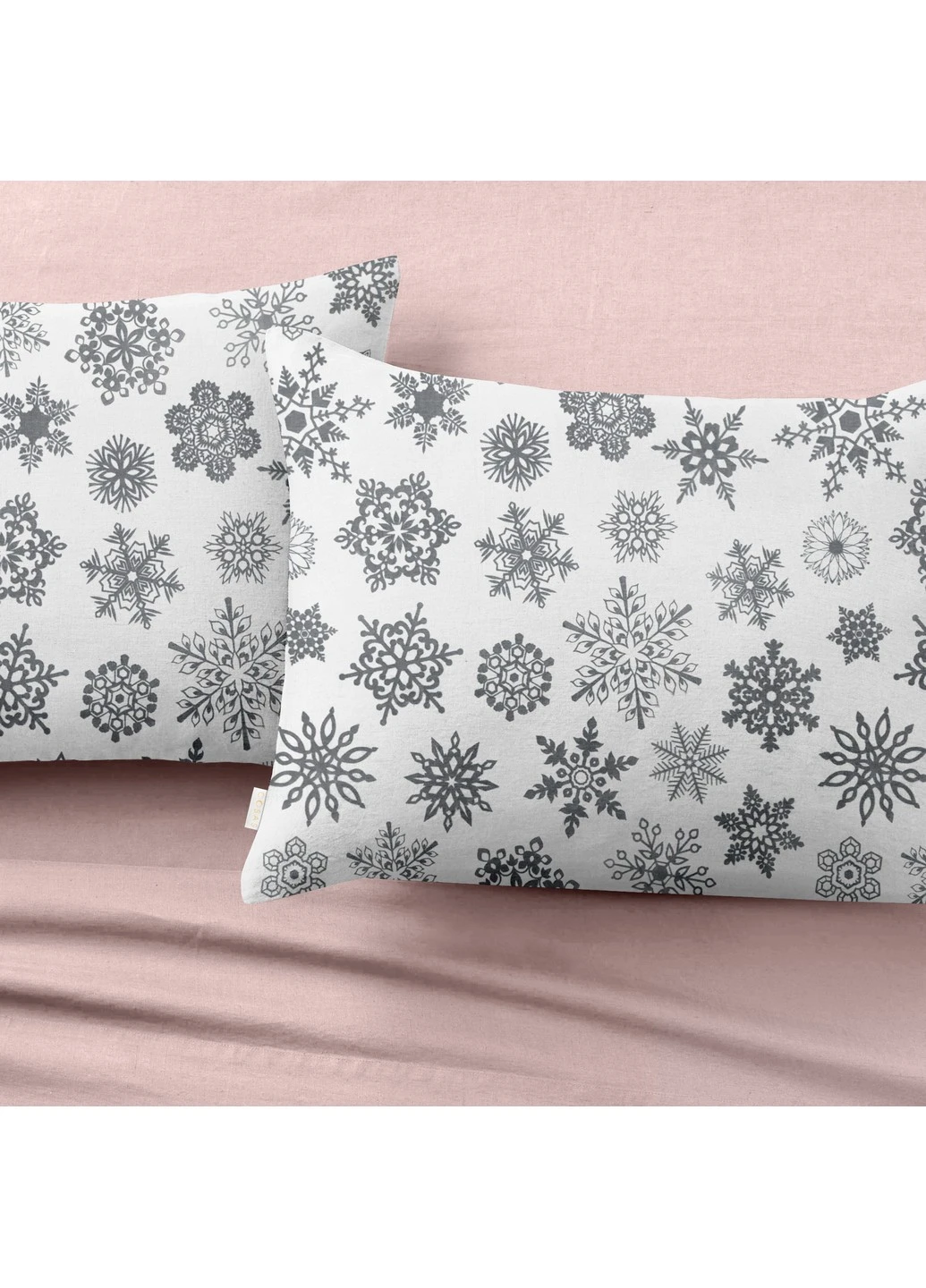 Полуторный комплект RANFORS ROSE SNOWFLAKES GREY (пододеяльник 160х220 см, простынь 155х240 см, наволочка 2 шт 50х70 см) Cosas (251413592)