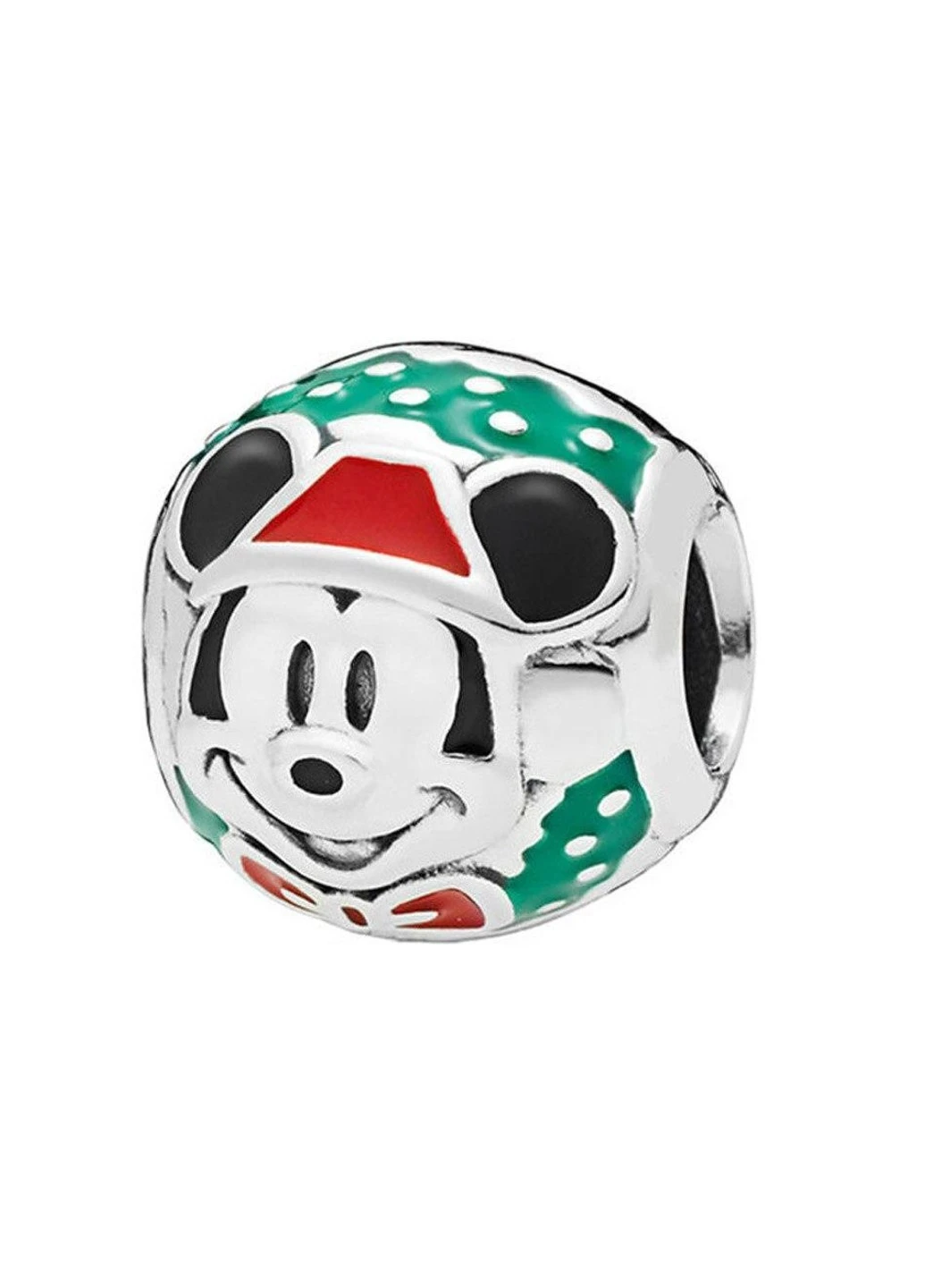 Срібна намистина для браслета Пандора Disney "Санта Міккі" 797502ENMX No Brand (252433702)