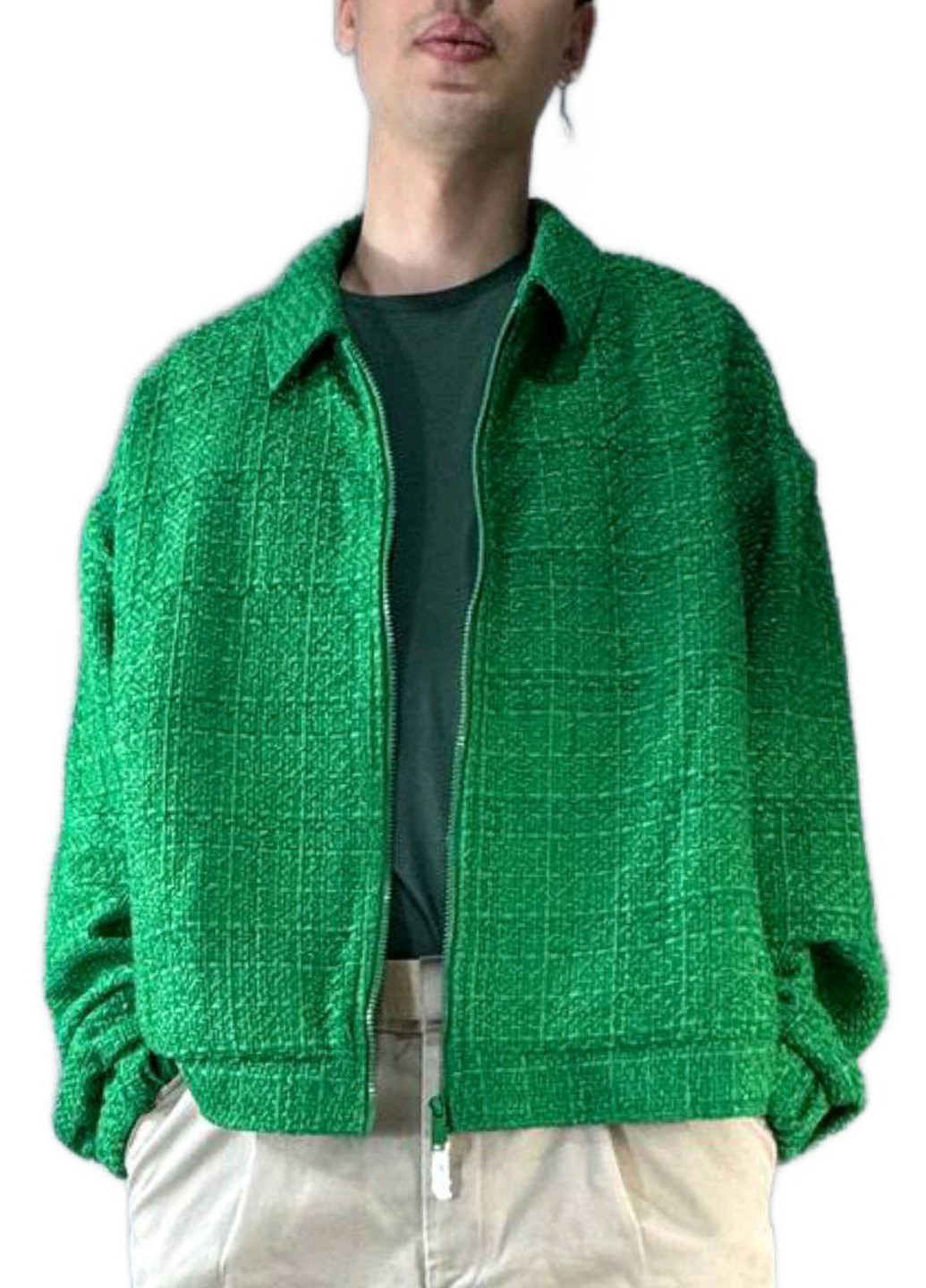 Зеленая демисезонная куртка Boohoo