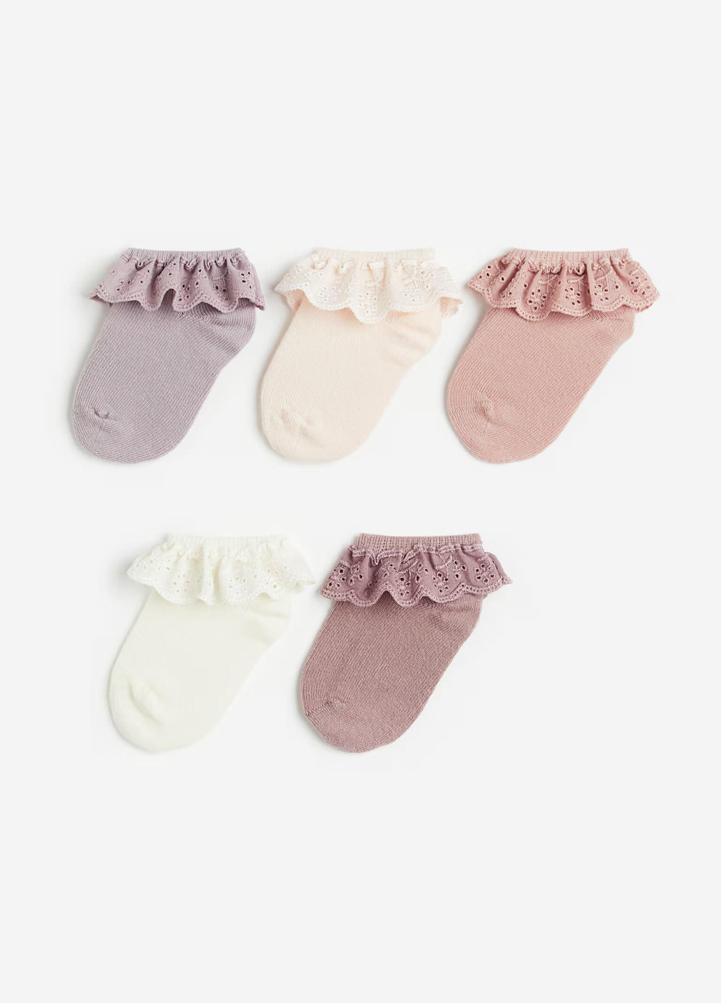 Комбинированные носки (5 пар) H&M однотонные (341893344)