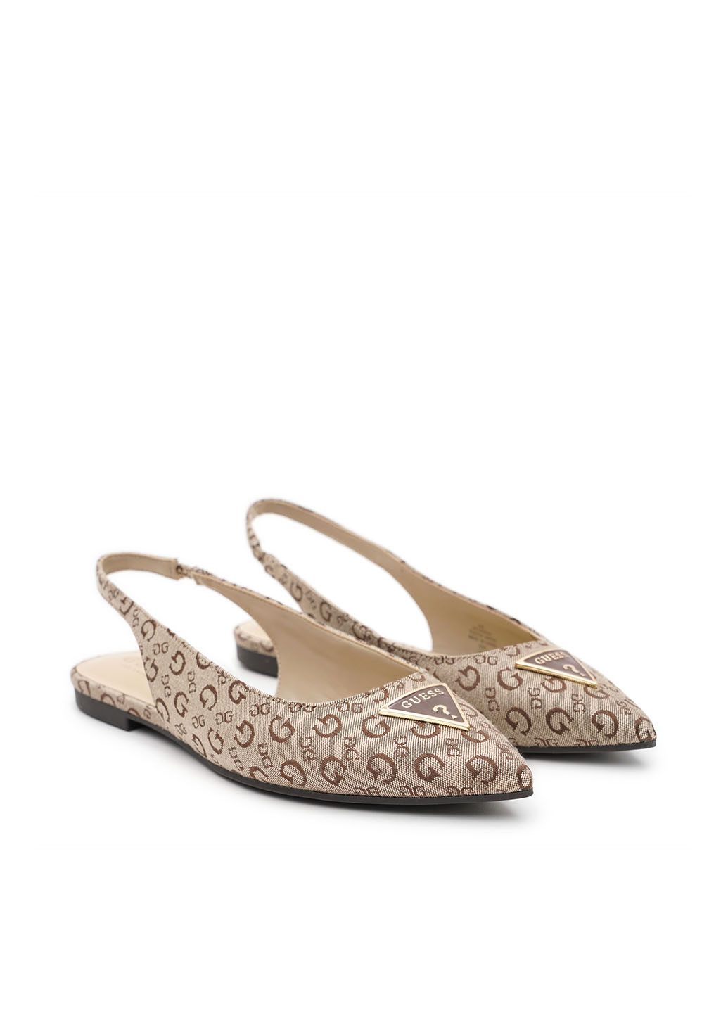 Guess Туфли слингбеки коричневый з текстиль, сша — демисезон (330382625)