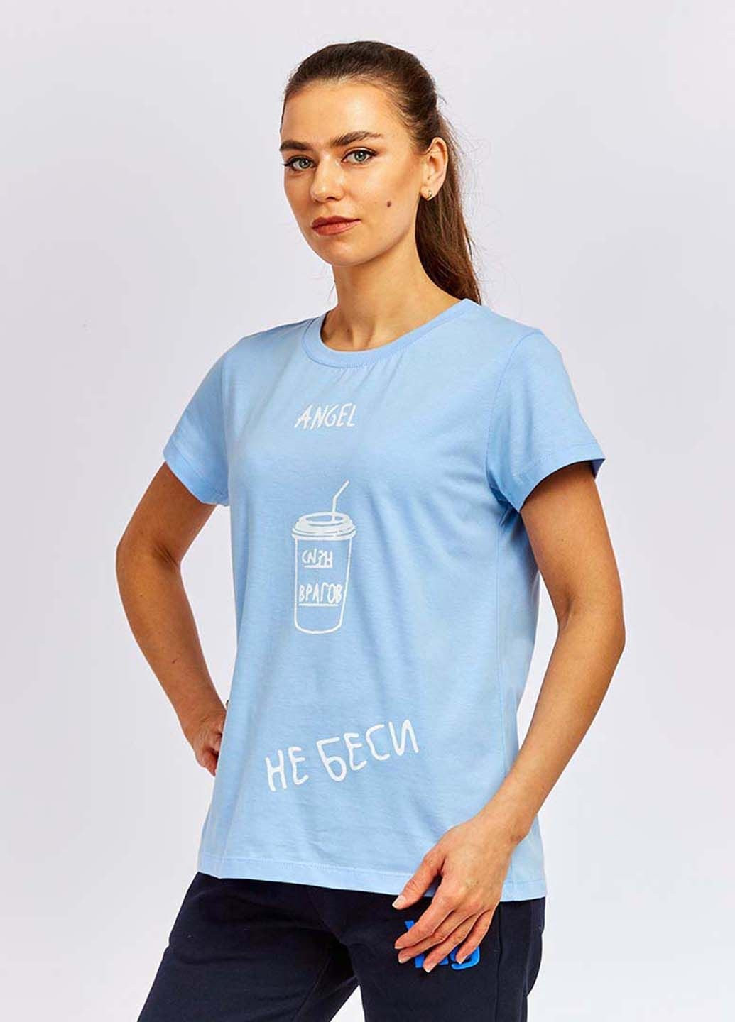 Голубая всесезон футболка женская голубой Power