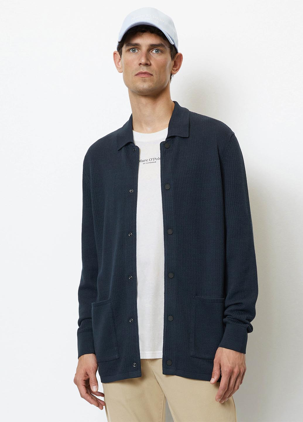 Темно-синий демисезонный кардиган Marc O'Polo