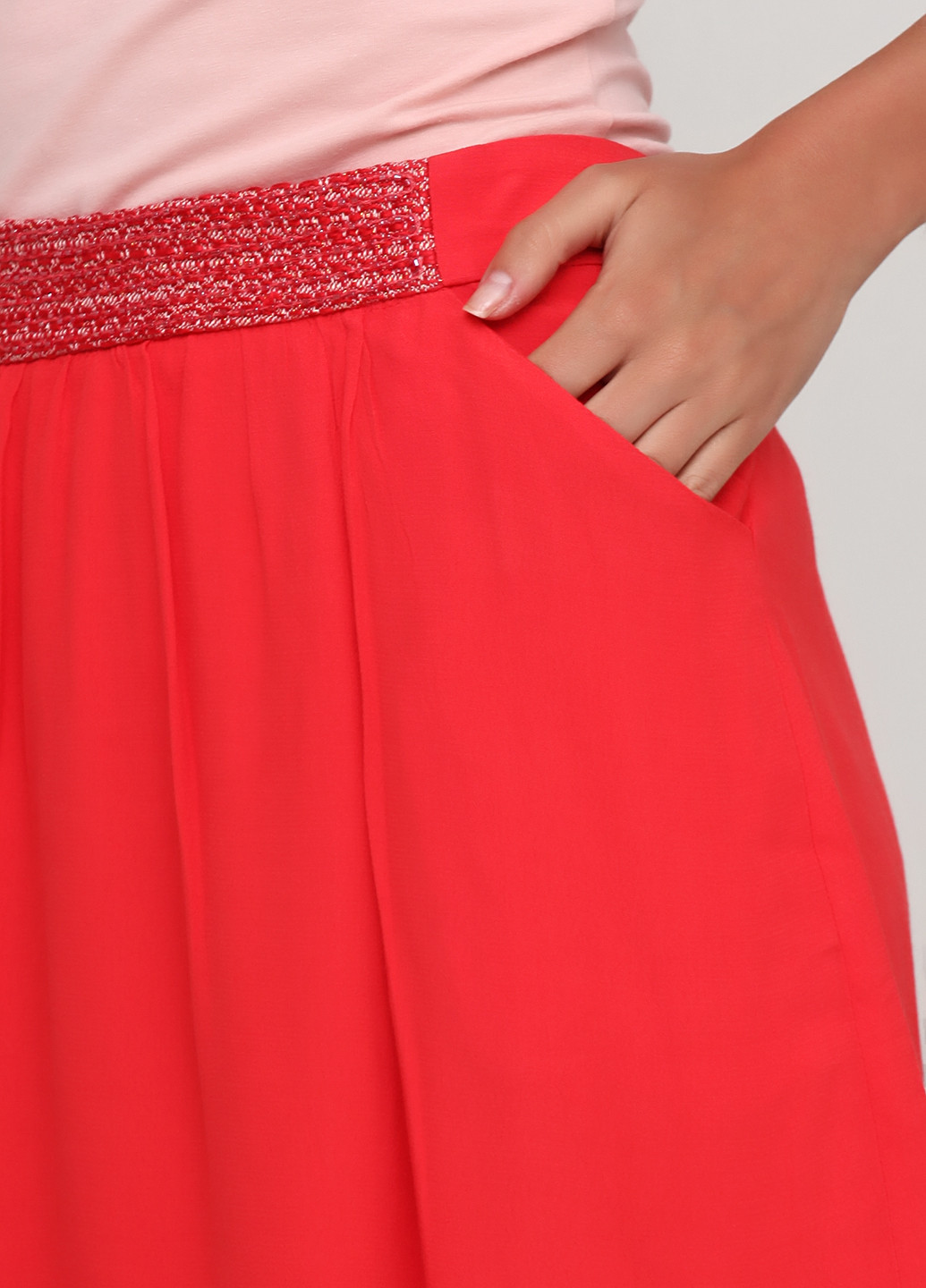 Красная кэжуал однотонная юбка Axara мини