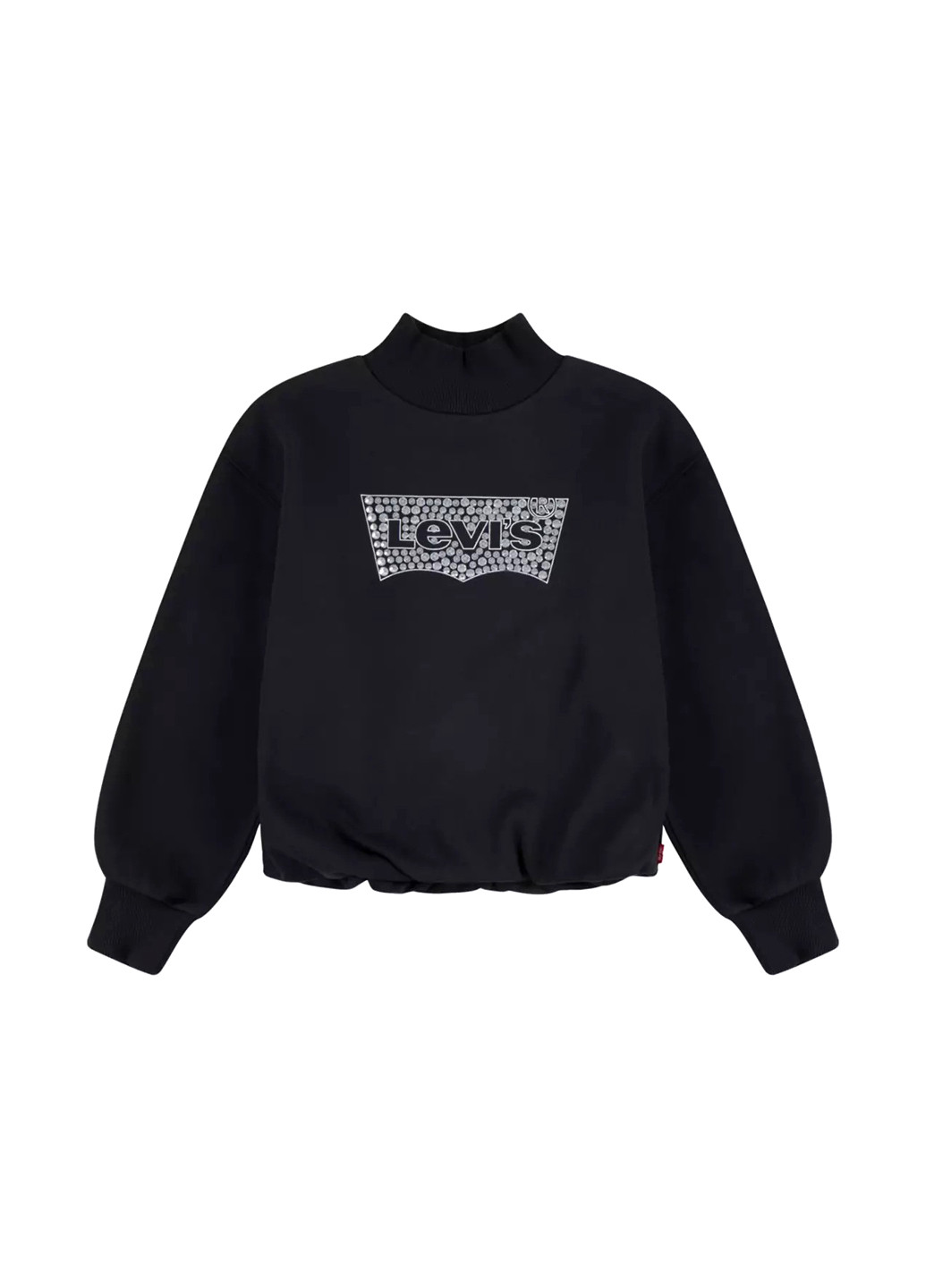 Levi's свитшот логотип черный кэжуал хлопок, трикотаж, флис