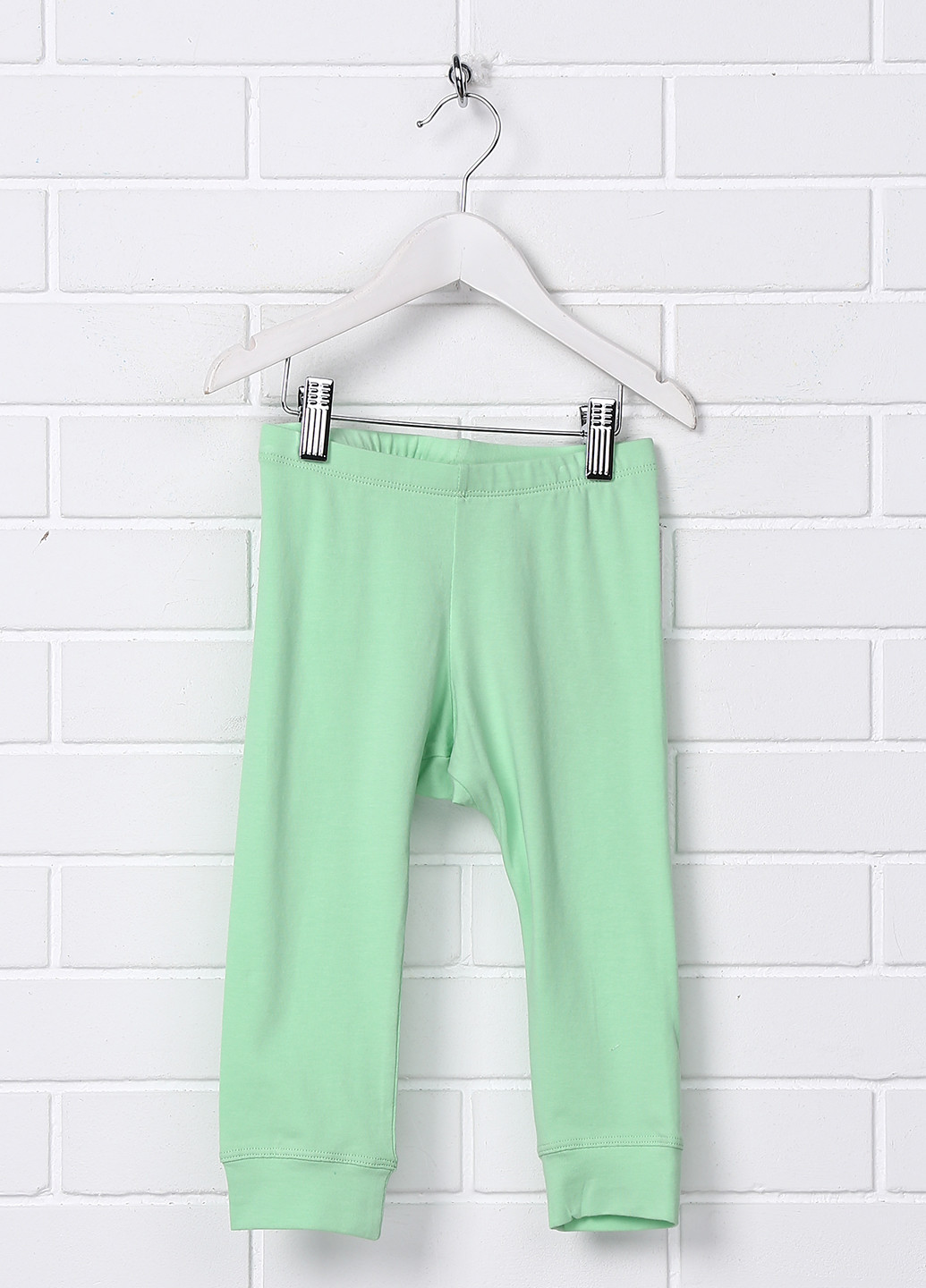 Зеленые домашние демисезонные со средней талией брюки H&M