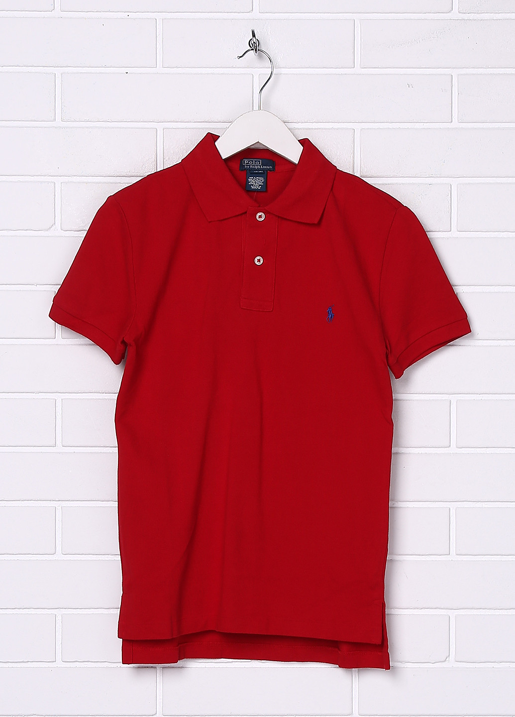 Красная детская футболка-поло для мальчика Ralph Lauren с логотипом