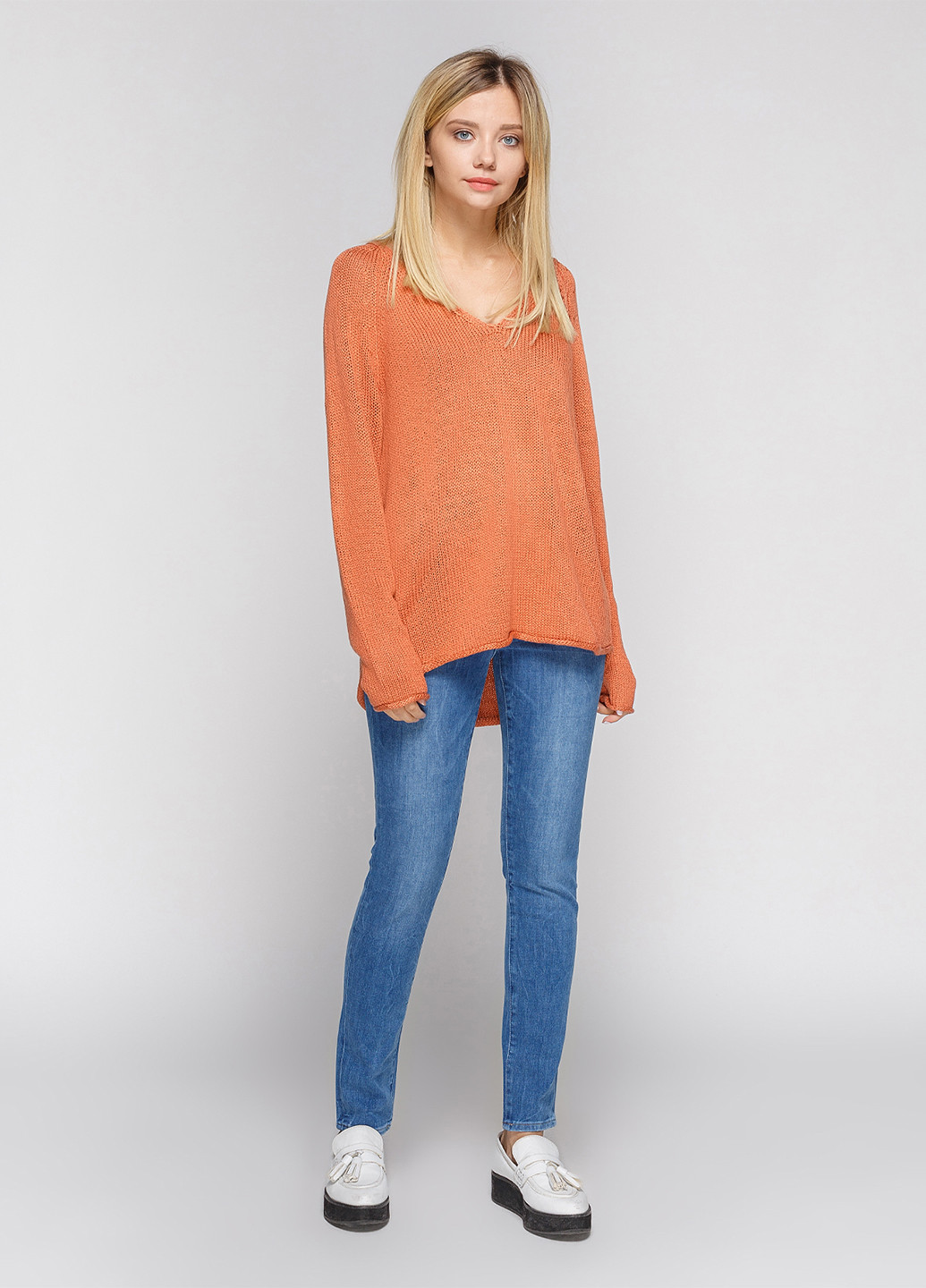 Оранжевый демисезонный пуловер пуловер H&M