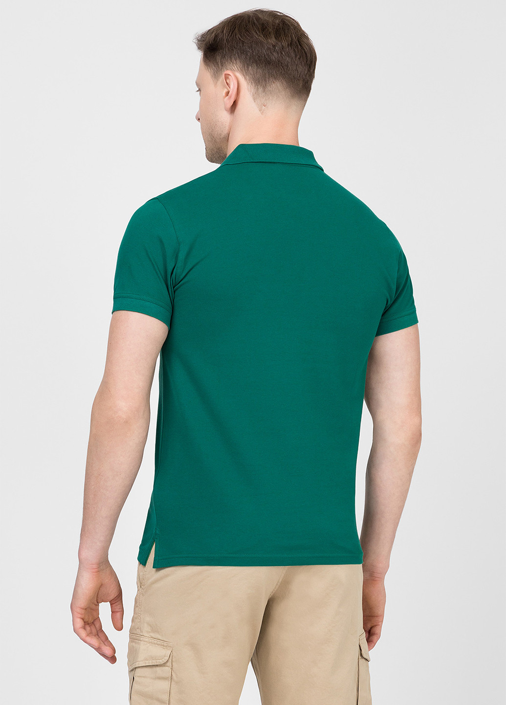 Зеленая футболка-поло для мужчин Gant с логотипом