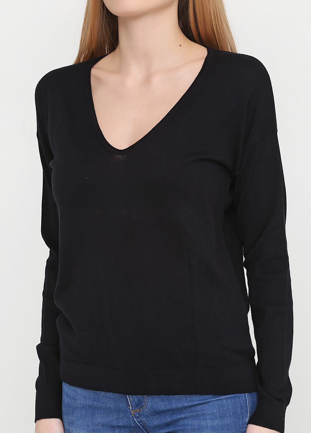 Черный демисезонный пуловер пуловер United Colors of Benetton