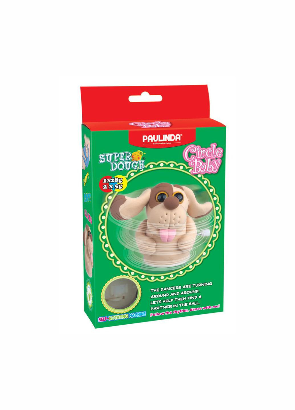 Масса для лепки Super Dough Circle Baby Собака заводной механизм, коричневая PL-081177-6 PAULINDA (286320655)