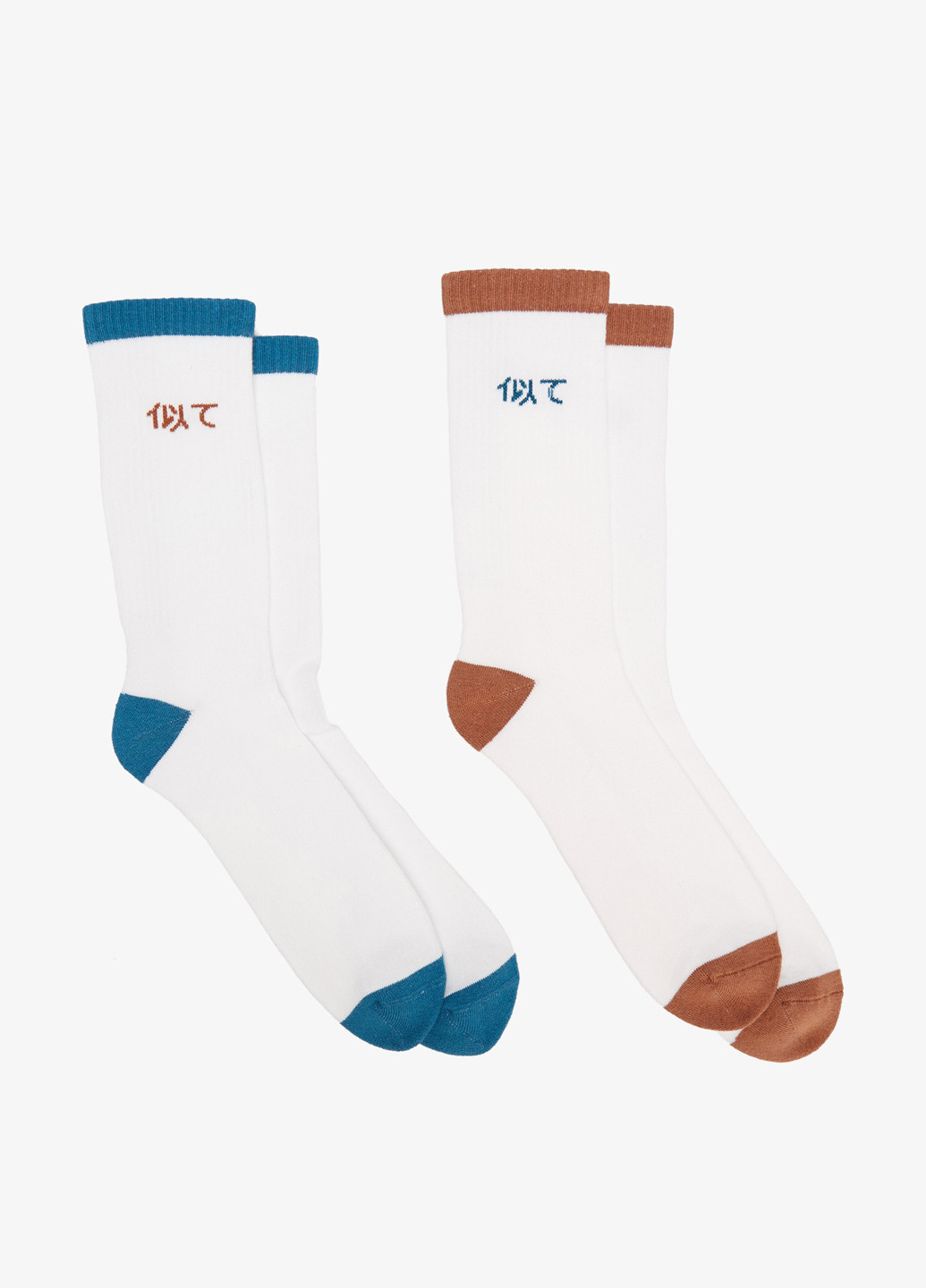 Белые носки (2 пары) UNITED4 надписи (329059675)