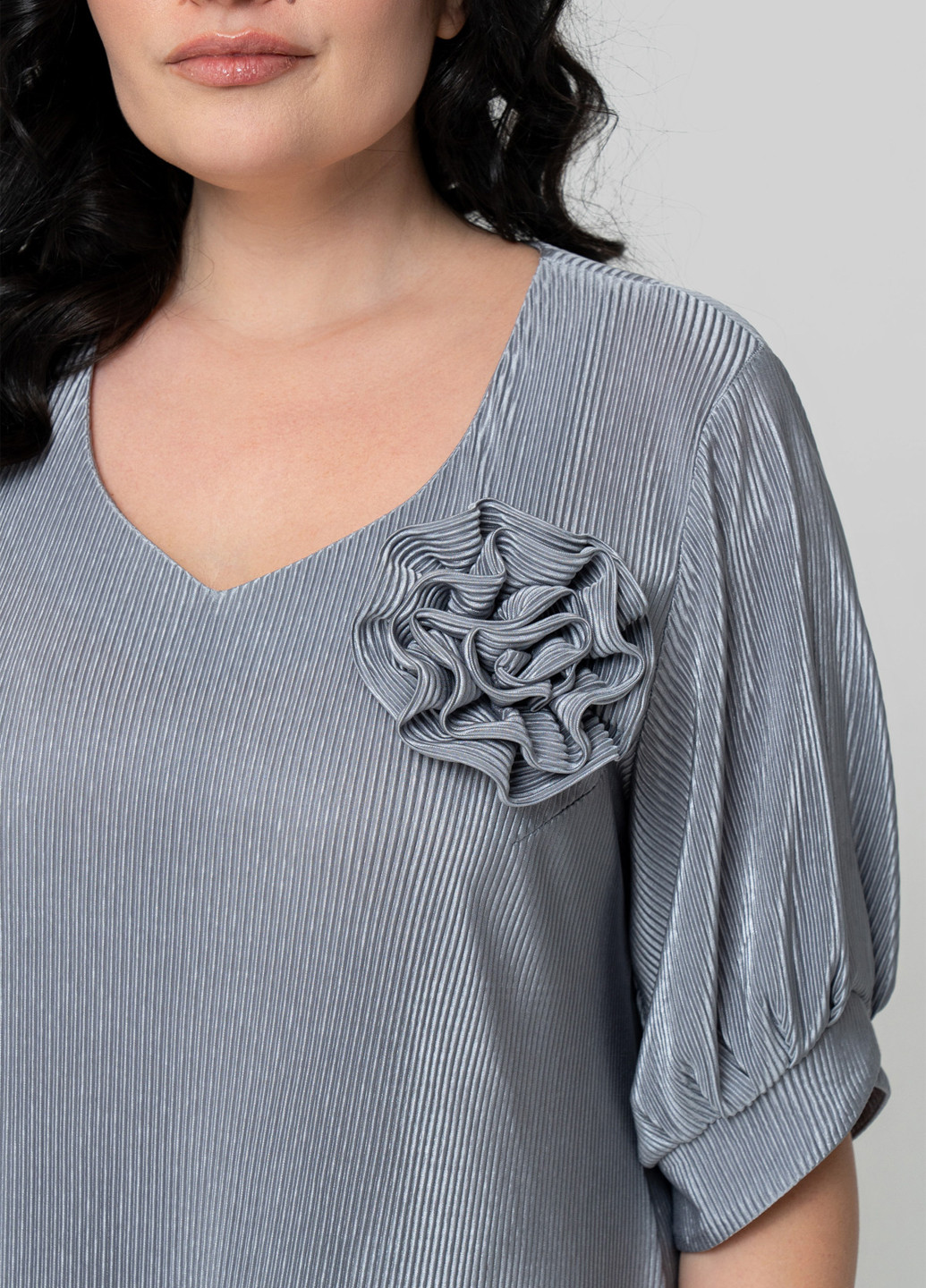 Серое кэжуал платье а-силуэт A'll Posa однотонное