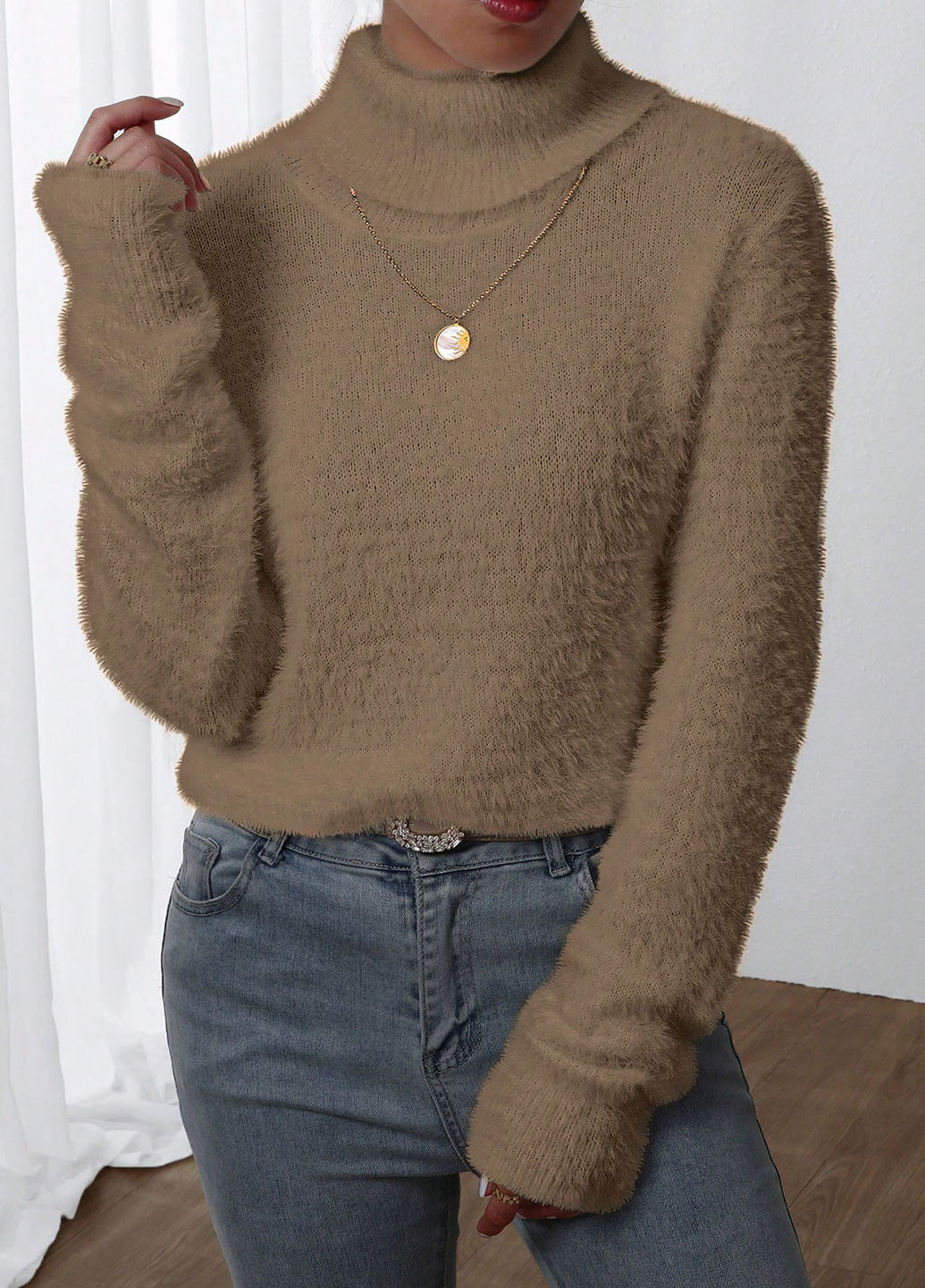 Коричневий демісезонний джемпер SHEIN