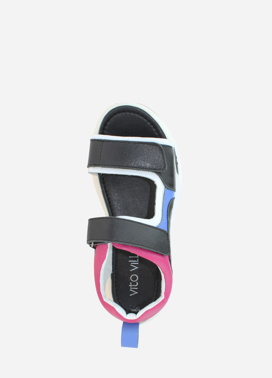 Черные босоножки rv3007-2 черный-малин Vito Villini