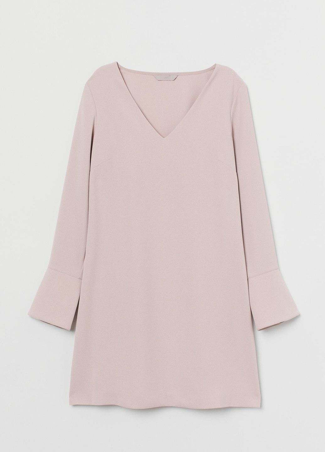 Пудровое кэжуал платье H&M однотонное