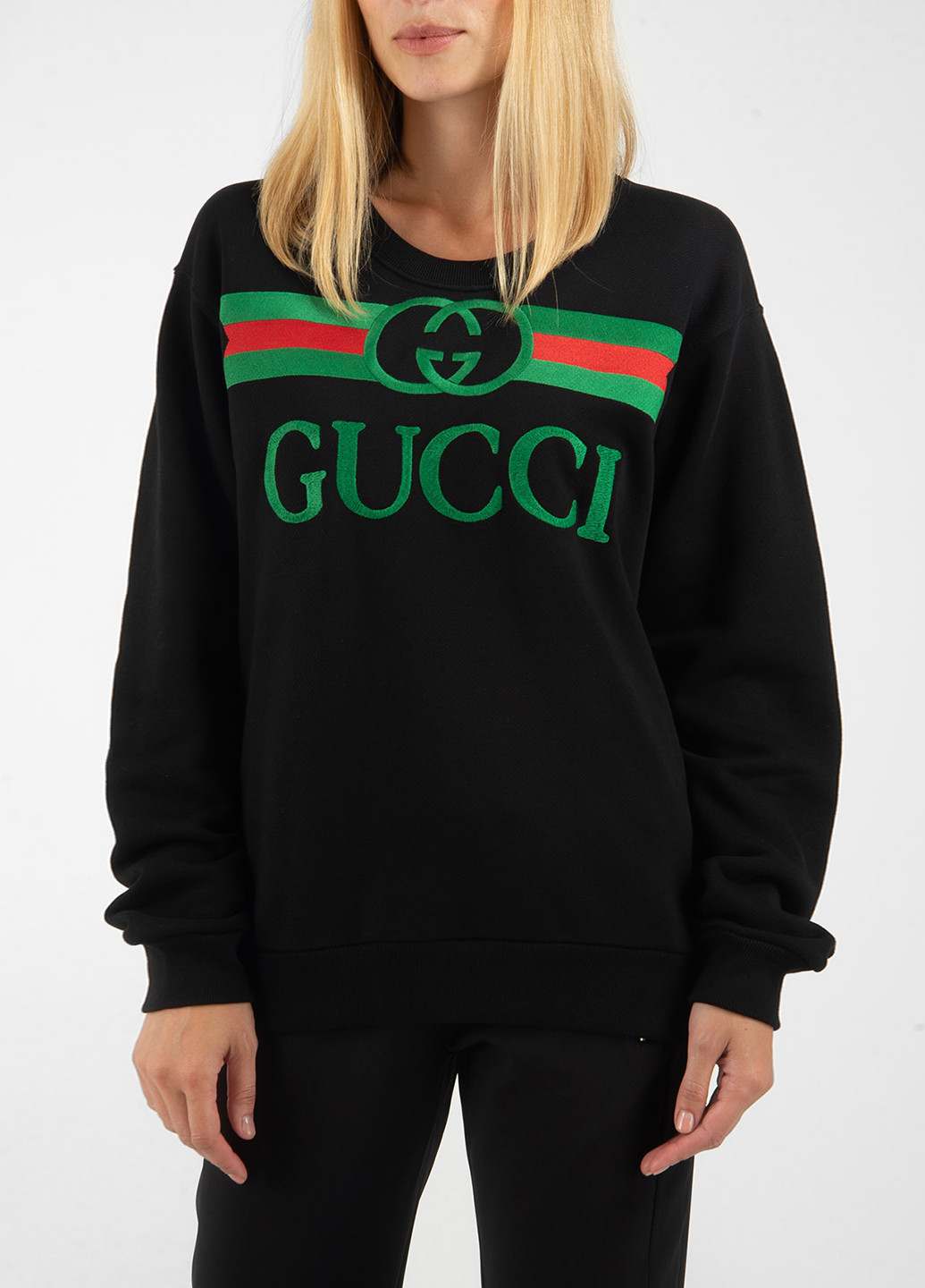 Свитшот Gucci - крой черный кэжуал - (198326567)