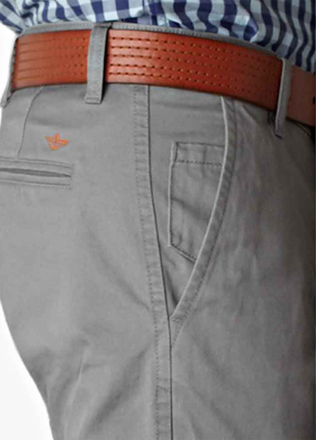 Серые кэжуал демисезонные прямые брюки Dockers