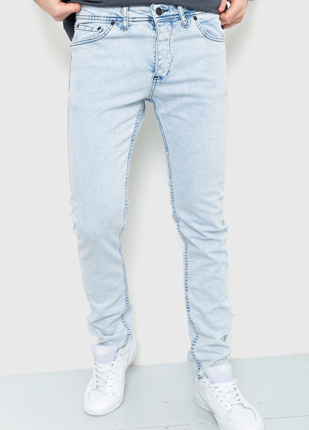 Светло-голубые демисезонные скинни джинсы Ager