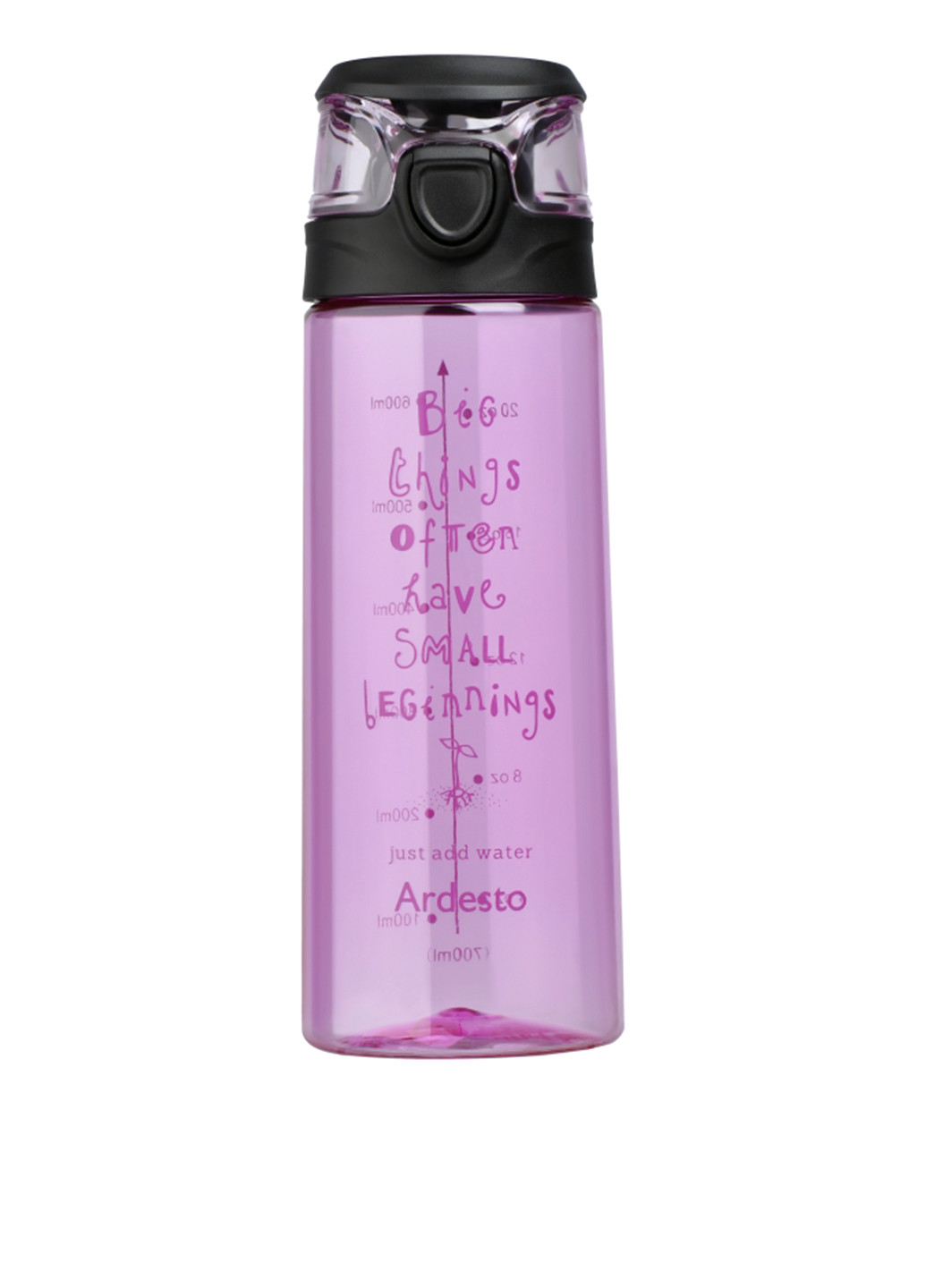 Бутылка для воды Ardesto Big things 700 мл, розовая, пластик (AR2206PR) розовая