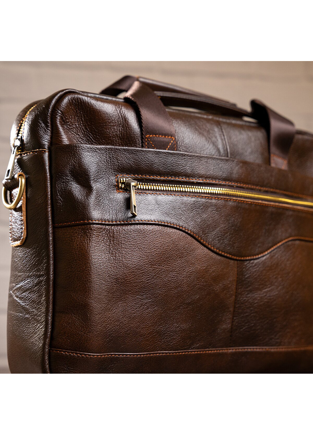 Чоловіча шкіряна сумка 40х29,5х7 см Vintage (229458722)