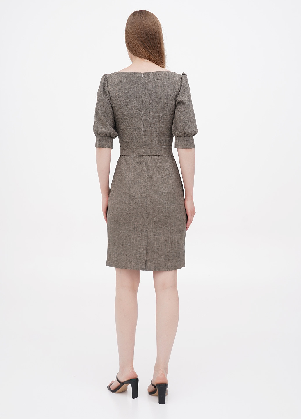 Сіро-бежева кежуал сукня Laura Bettini однотонна