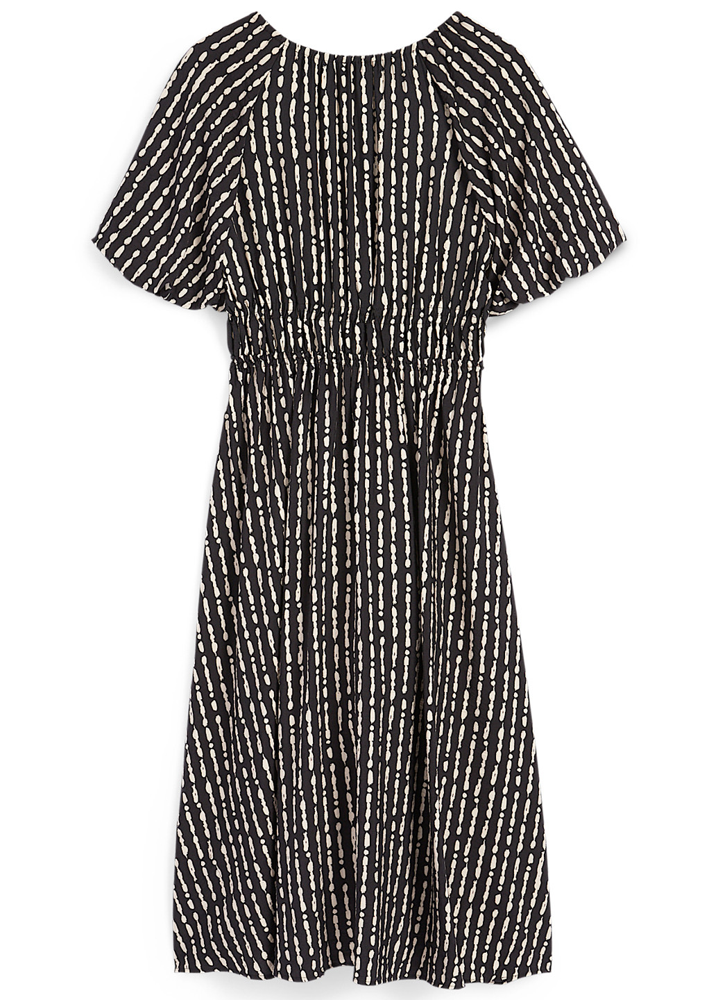 Черное кэжуал платье клеш C&A с абстрактным узором